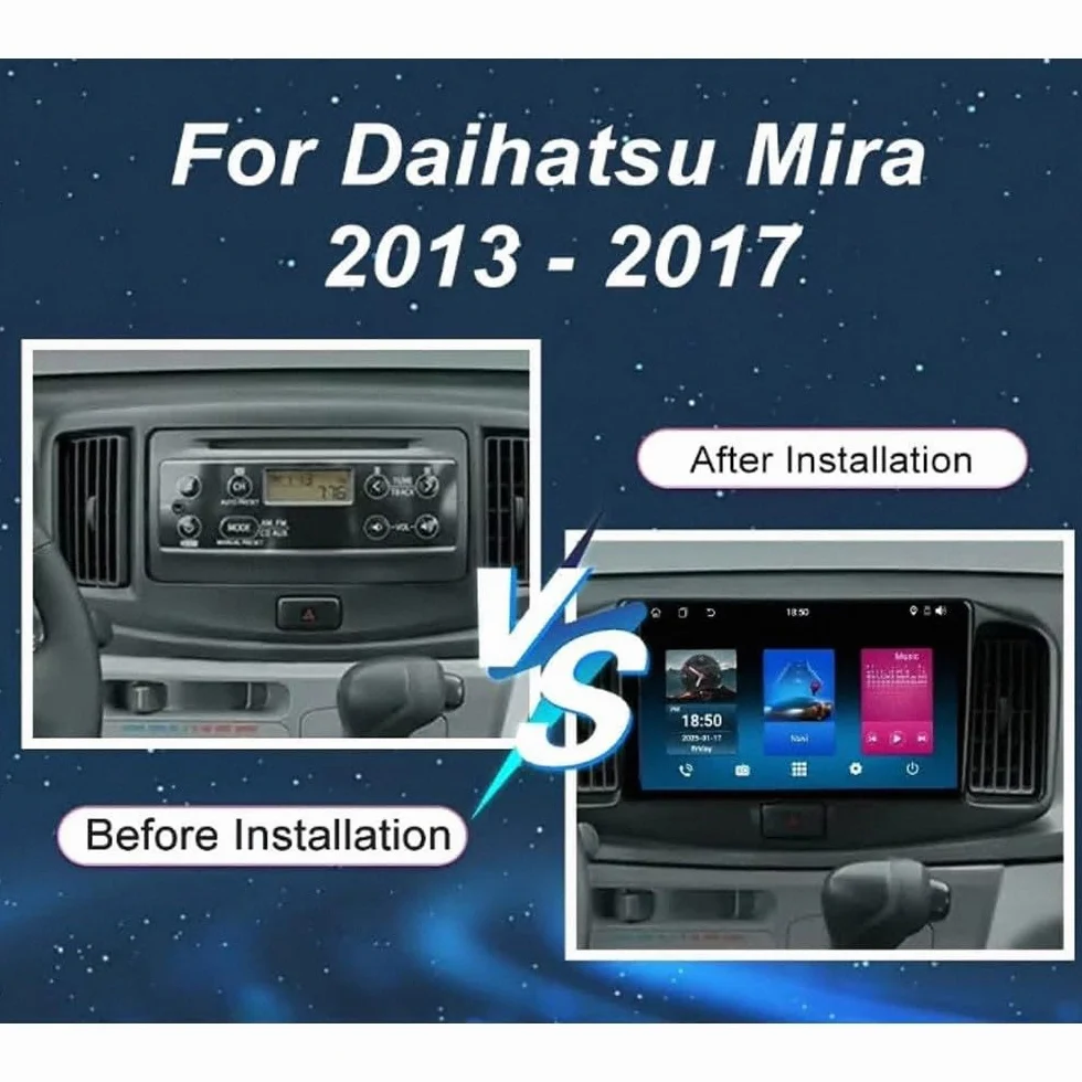 Radio Samochodowe 2-Din dla Daihatsu Mira 2013-2017 9 Inches Android 15 Wyświetlacz Samochodowy Fm Am Bluetooth Usb Android Auto Do, 8 Core 4G+64G