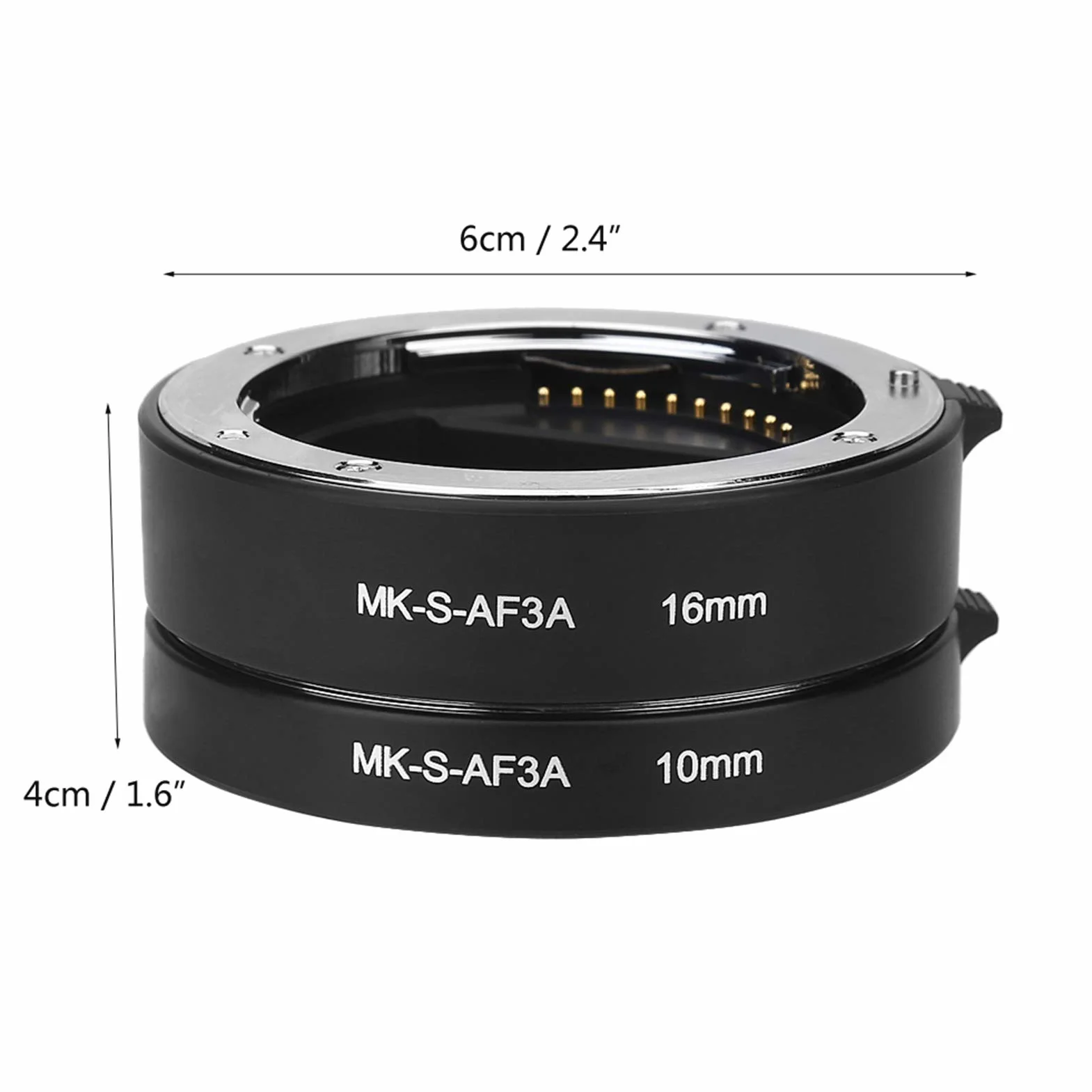 Zestaw pierścieni przedłużających EBTOOLS, automatyczny autofokus 10 mm 16 mm rurka przedłużająca makro Zestaw rur przedłużających obiektyw do serii Sony E / FE NEX3 NEX5 NEX6 NEX7 A5000 / A6000 / A7 / A7M2