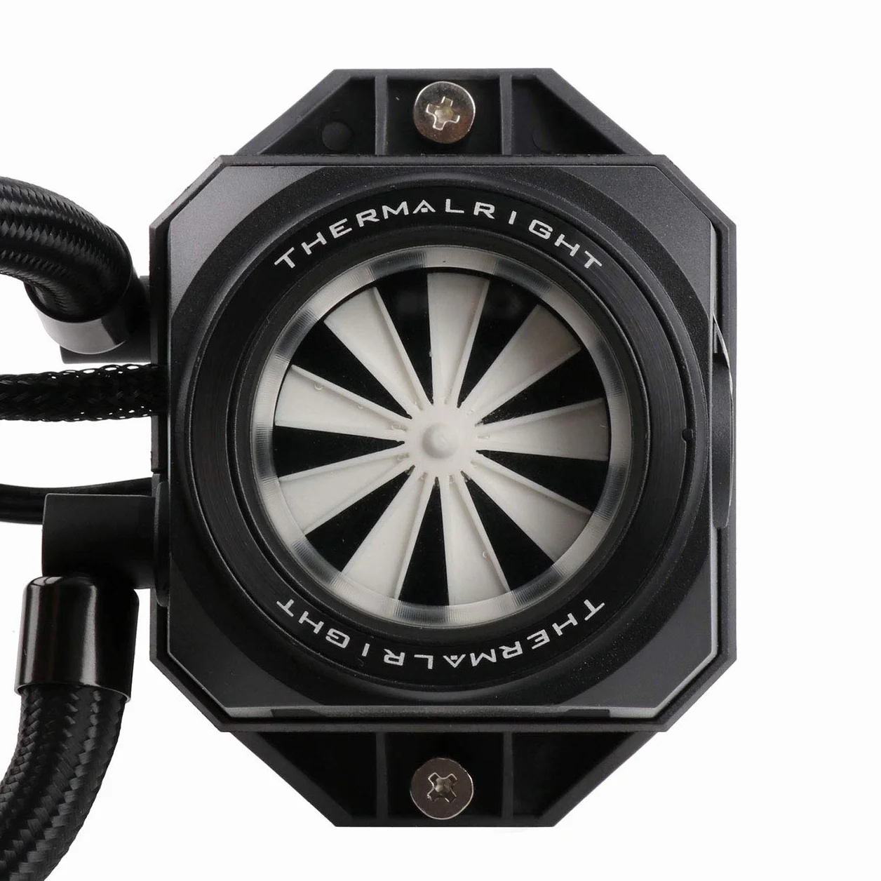 Themalright Turbo Right 240C, kompaktowe chłodzenie wodne 240 mm do Intel i AMD CPU, 2 x wentylator PWM 120 mm (600-1800 obr./min, 19-25 dB(A), 43,77-131,3 m³/h), oświetlenie RGB (AURA i M