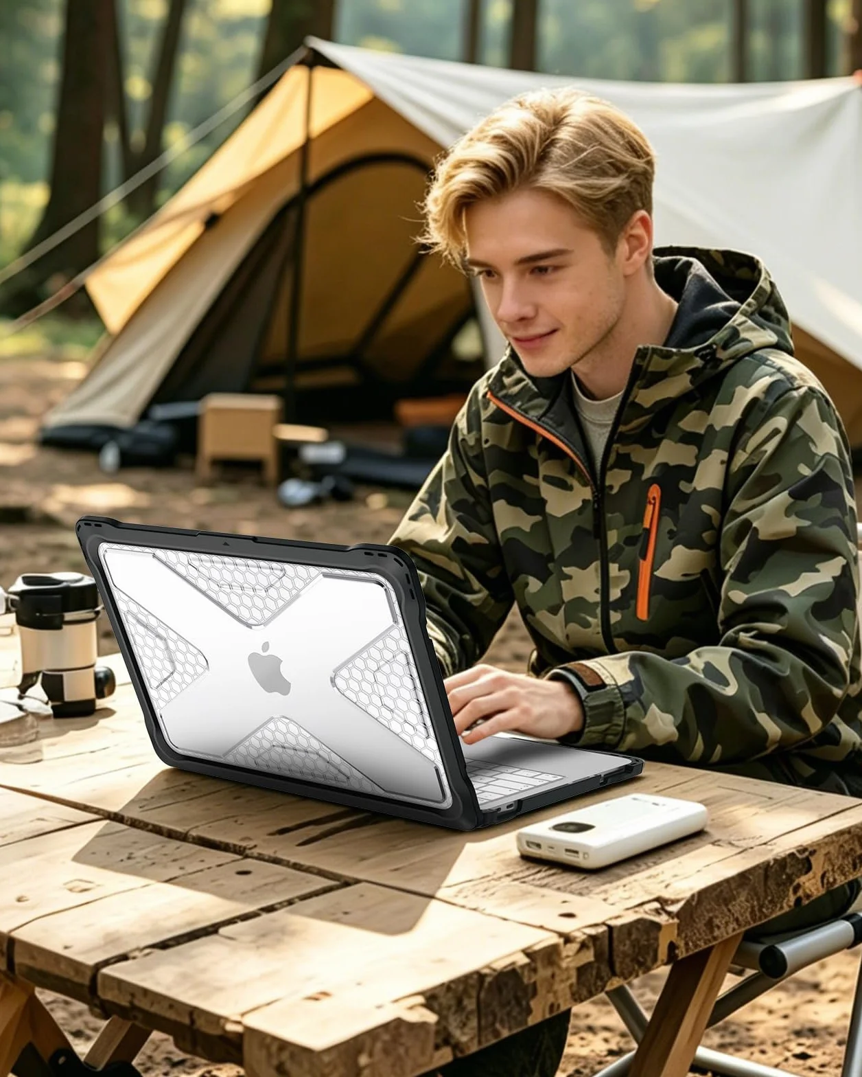 Fintie Etui kompatybilne z MacBook Neo 13 cali A3404 z chipem A18 Pro 2026 - wytrzymałe hybrydowe etui ochronne z TPU, przezroczyste