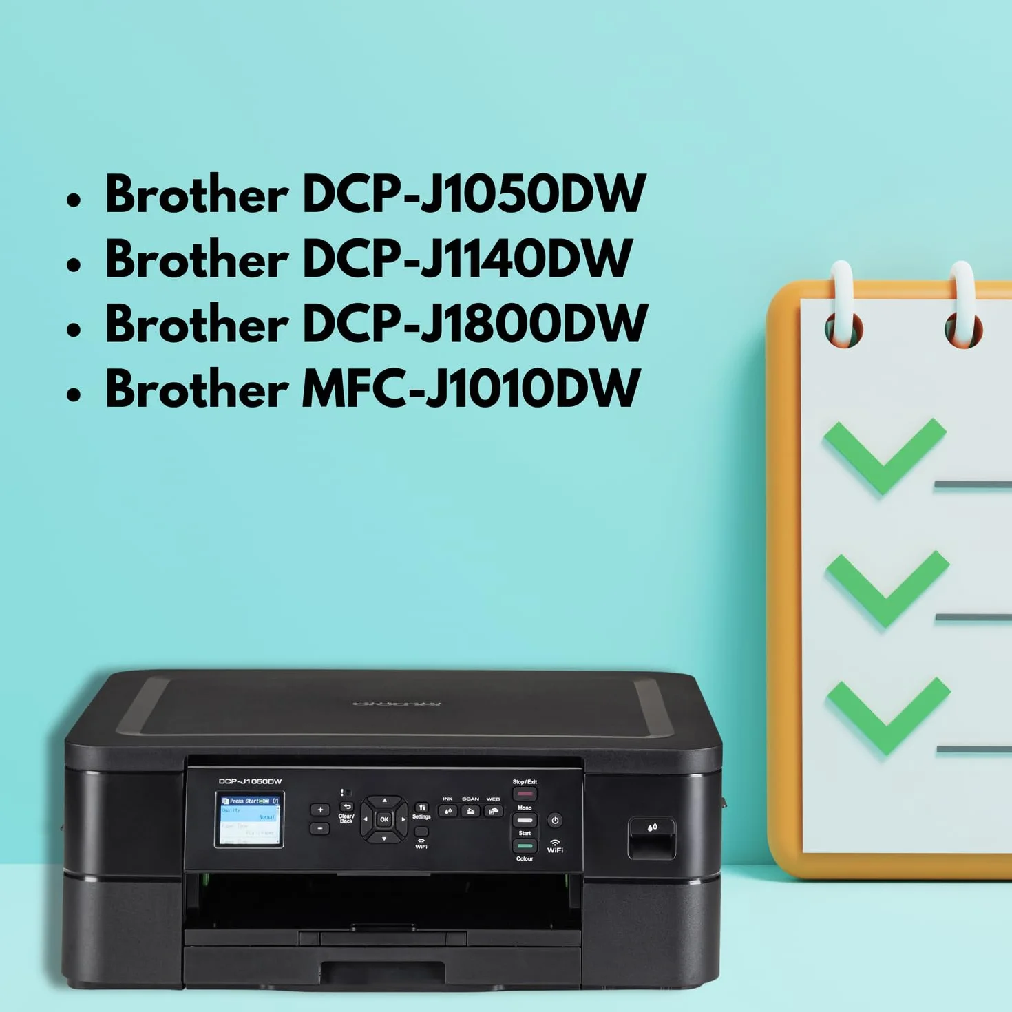 EVOKE LC421 Zestaw tuszy kompatybilny z Brother DCP-J1050DW DCP-J1140DW MFC-J1010DW (Zestaw CMYK) 500 Stron 46 ml