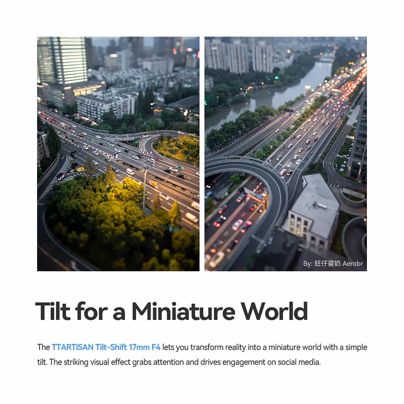TTARTISAN Tilt-Shift 17 mm f4 E, Tilt Shift Full Frame 17 mm f/4 Ręczna regulacja ostrości, obiektyw Prime do montażu FE (E-Mount)
