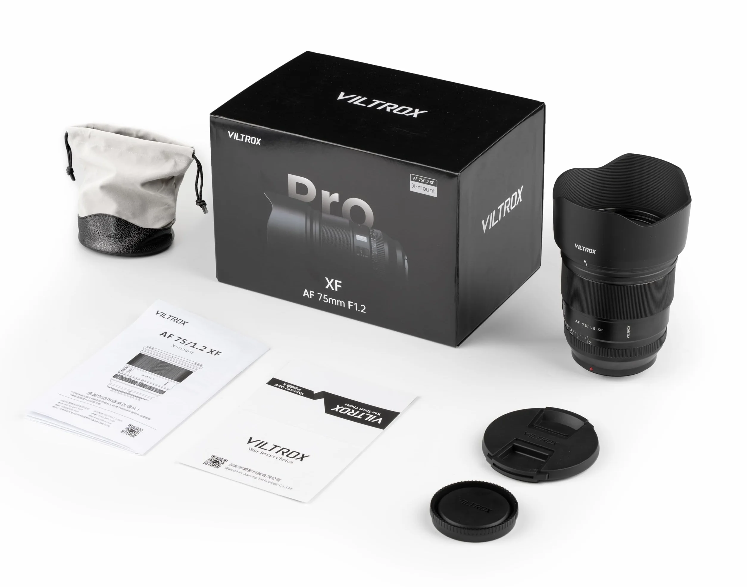 VILTROX Obiektyw AF 75 mm f/1.2 f1.2 XF Fuji X-Mount, APS-C Prime obiektyw duża przysłona do aparatu Fujifilm X Mount X-T5 X-H2 X-H2S X-T30 II X-T4 czarny