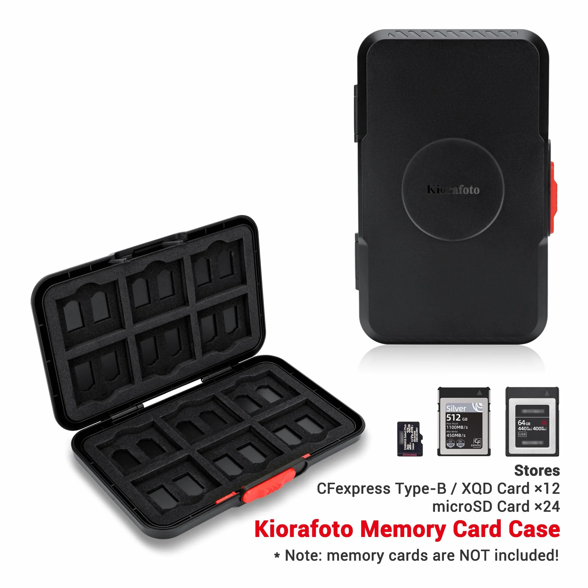 Pop Up Style XQD Cfexpress etui na karty typu B, 36 przegródek na karty pamięci, portfel na 12 kart XQD Cfexpress typu B i 24 karty Micro SD SDXC SDHC TF MSD, przenośne etui na karty pamięci microSD