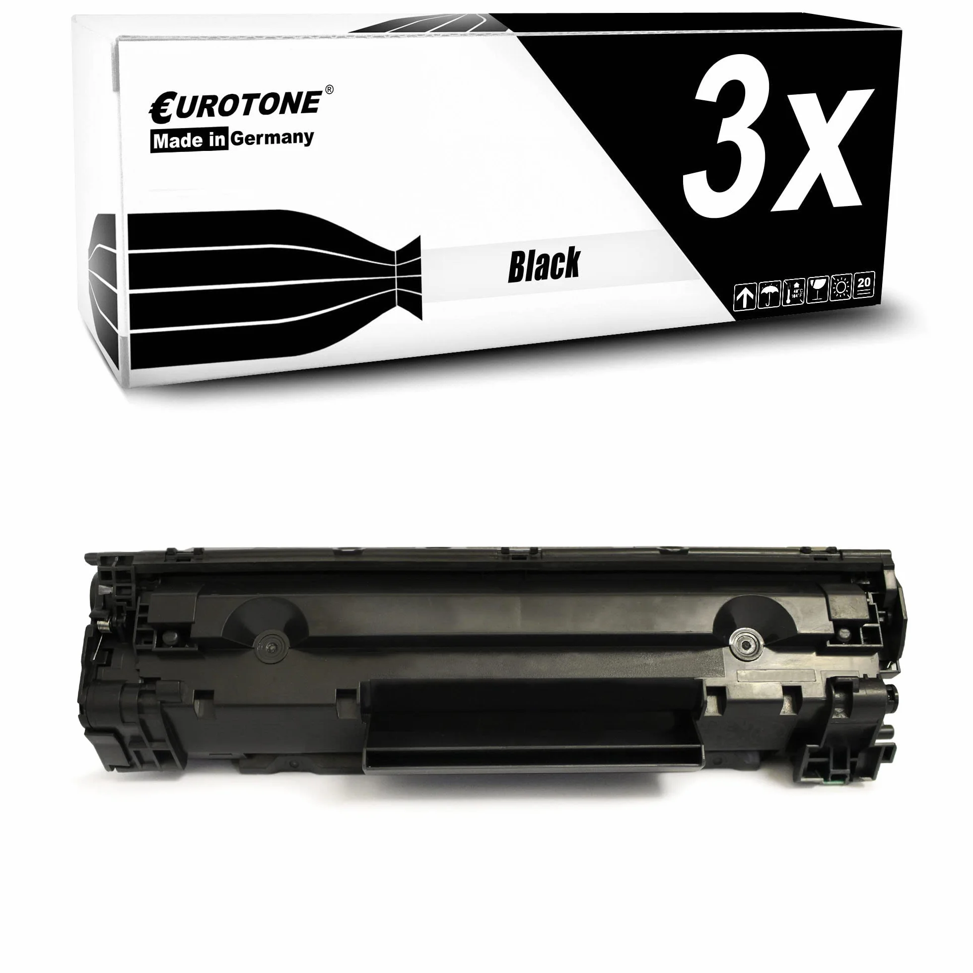 Eurotone Toner 3X toner kompatybilny jako zamiennik do HP Laserjet Pro MFP M125 M126 M127 M128 M201 M225 M226 zastępuje CF283A 83A