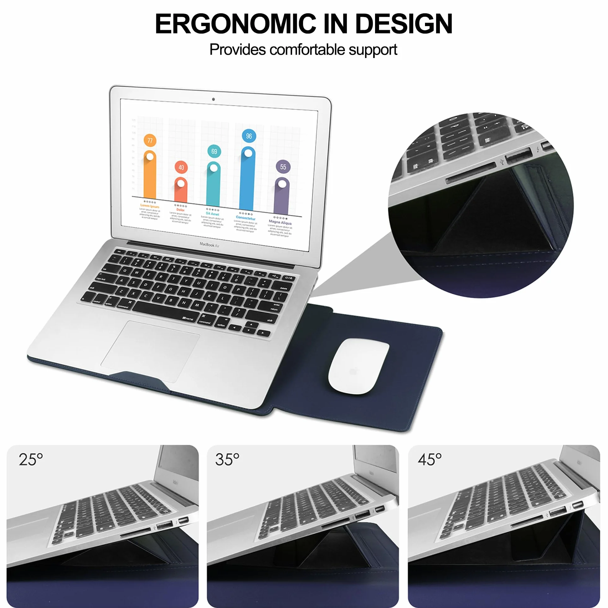HoYiXi Pokrowiec na laptopa 33.0 cm, kompatybilny z 33.0 cm MacBook Neo 2026, MacBook Air 13 M1 M2 2022-2018, MacBook Pro 13 M2 2022-2016, Surface Pro 8 2021, Surface Go 33-33.6 cm, Dell, ASUS, Acer