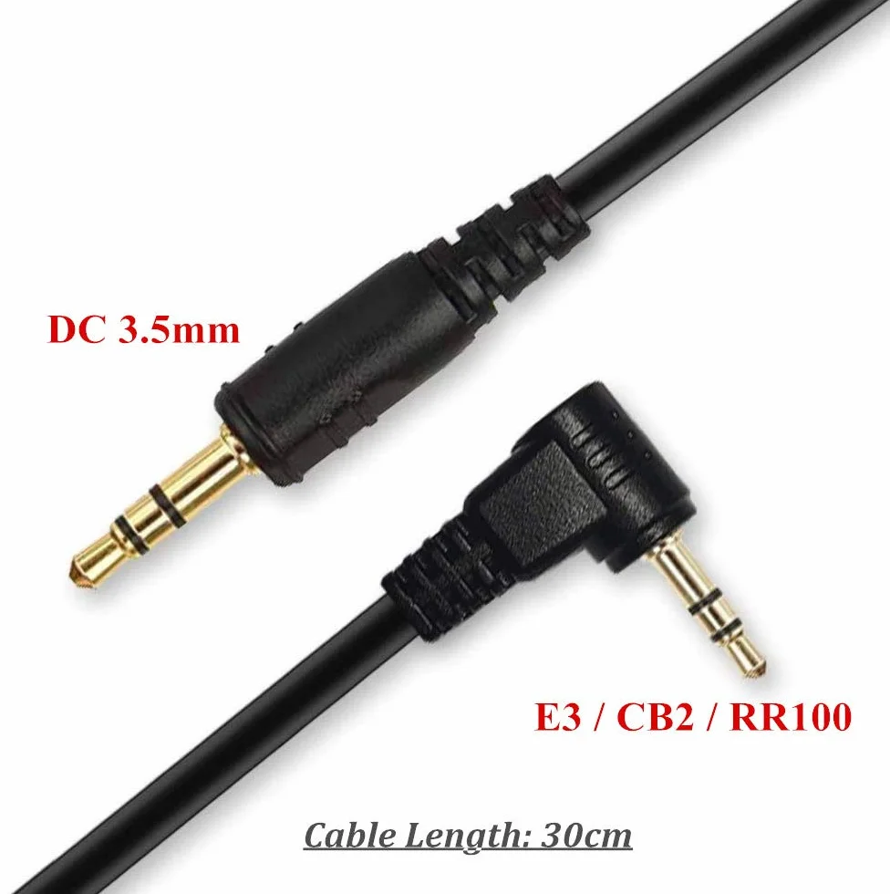 Pixel Kabel spustowy 3,5 mm E3 do wyzwalacza drutu kompatybilny z Canon Olympus Fuji | Kompatybilny z Canon R6 90D 250D 200D kompatybilny z Olympus EM1X EM1-III EM5-III kompatybilny z Fuji XT3 XT4 XT30 RS-60E3