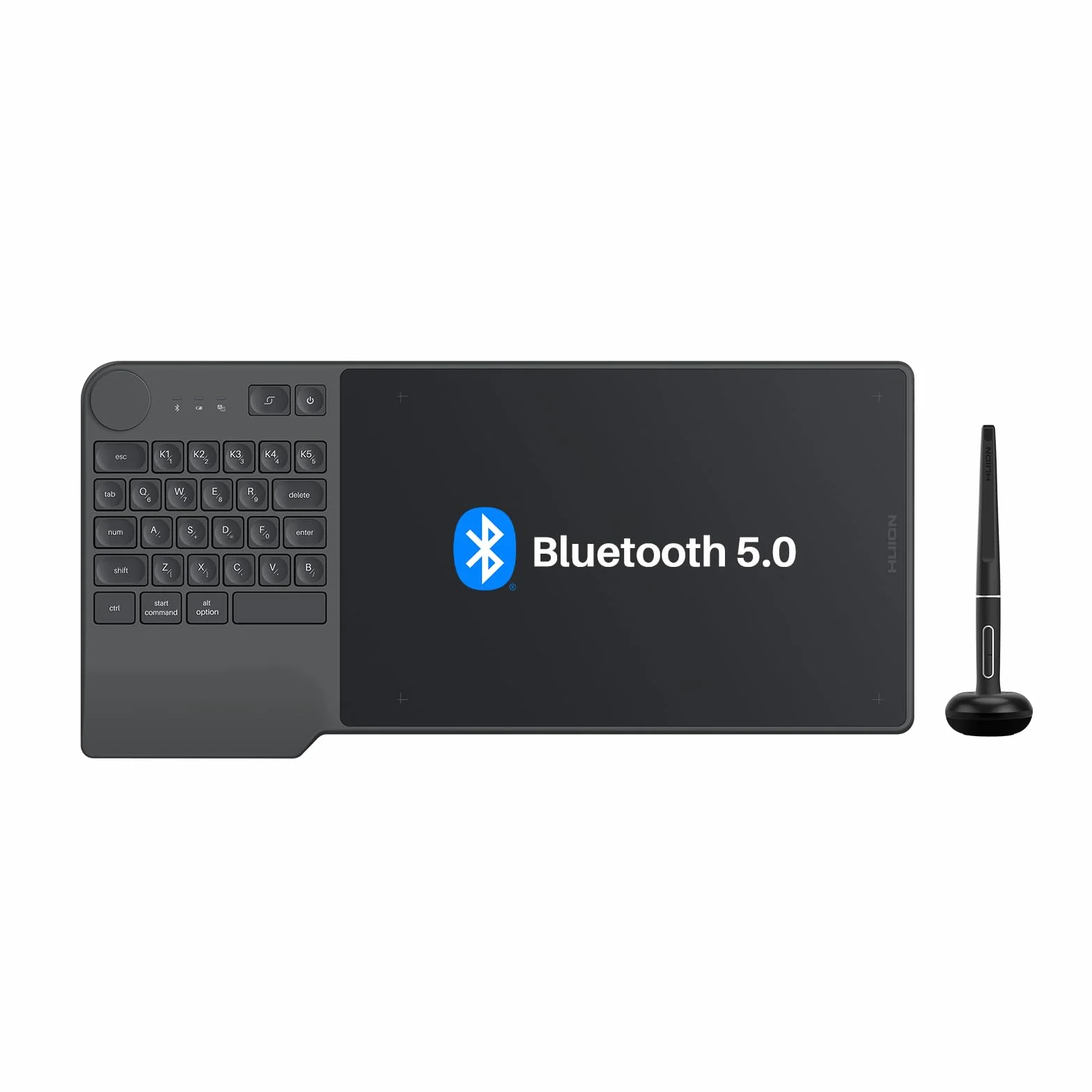 Huion Graphics Tablet Inspiray Brenial KD200 Bluetooth 5.0 8,9 x 5,6 Calowa taca pióra w połączeniu z klawiaturą i sterownikiem wybierania, odpowiedni dla początkujących i profesjonalnych projektantów