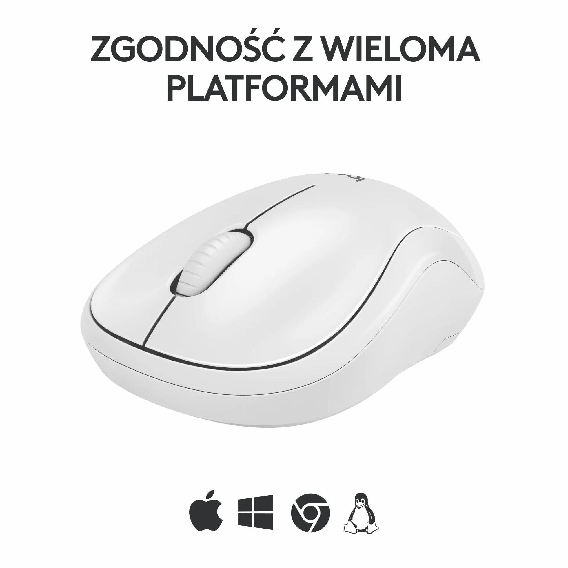 Logitech M240 Silent Bluetooth mysz bezprzewodowa kompaktowa 18 miesięcy bateria Biały