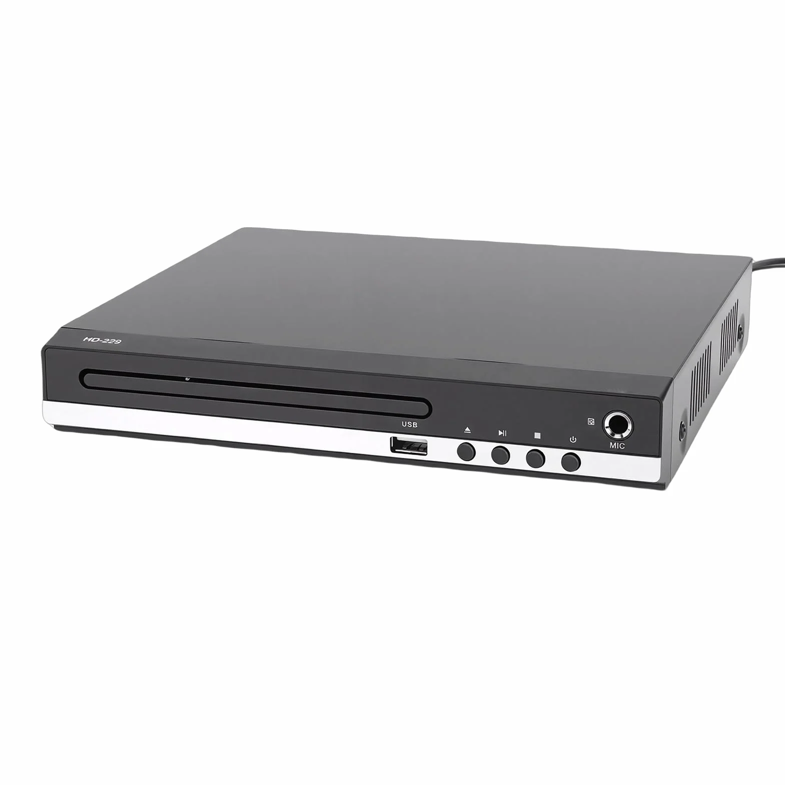Odtwarzacz DVD 1080P HD dla Wszystkich Regionów, Odtwarzacz CD DVD, MP3 USB z Pilotem, Idealny do Odtwarzania na Telewizorze, Obsługuje Płyty CD, VCD i SVCD (wtyczka UE)