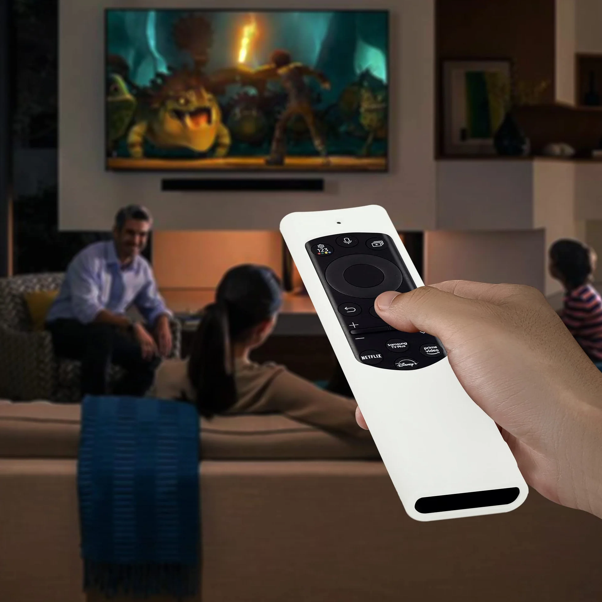 kwmobile Etui silikonowe do pilota Samsung Smart TV TM2280e BN59-01385 BN59-01386 BN59-01391A białe