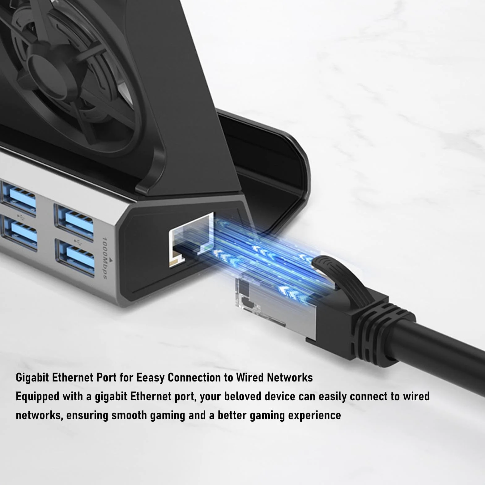 Aramox Stacja Dokująca do Konsoli do Gier, Stacja Dokująca ze Stopu Aluminium z rozdzielczością 4K 60 Hz, Dwa Wentylatory RGB, 100 W PD, Gigabit Ethernet dla Steam Deck OLED Legion Go S ROG Ally