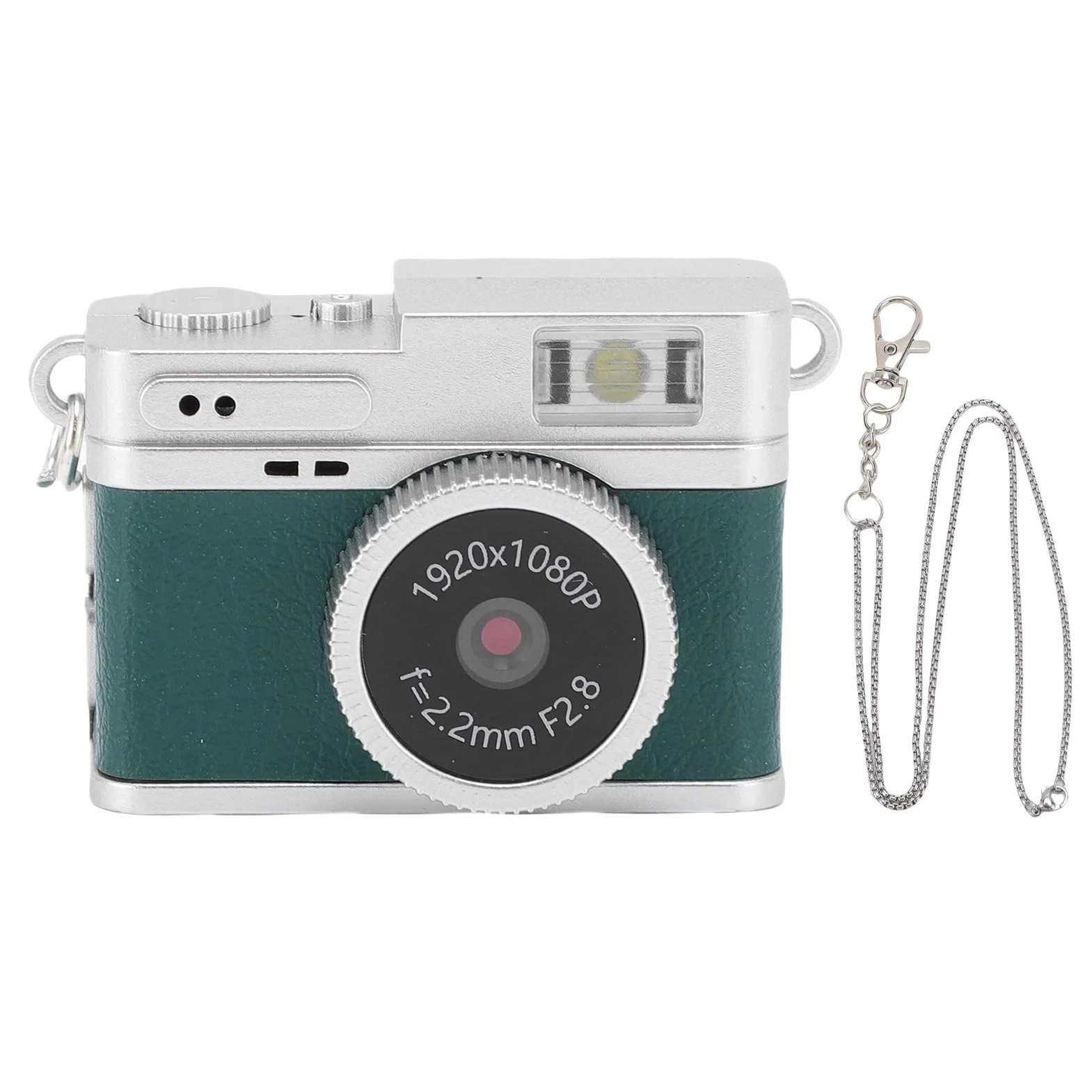Dpofirs Mały Cyfrowy Aparat Cyfrowy Vintage Cyfrowy, 1080p FHD 128 GB Pamięć, LED Light 6 Filtry, Ekran 0,96, Przenośna Kamera Portable Typu C dla Dzieci Dorosłych Travel Vlog (GREEN)