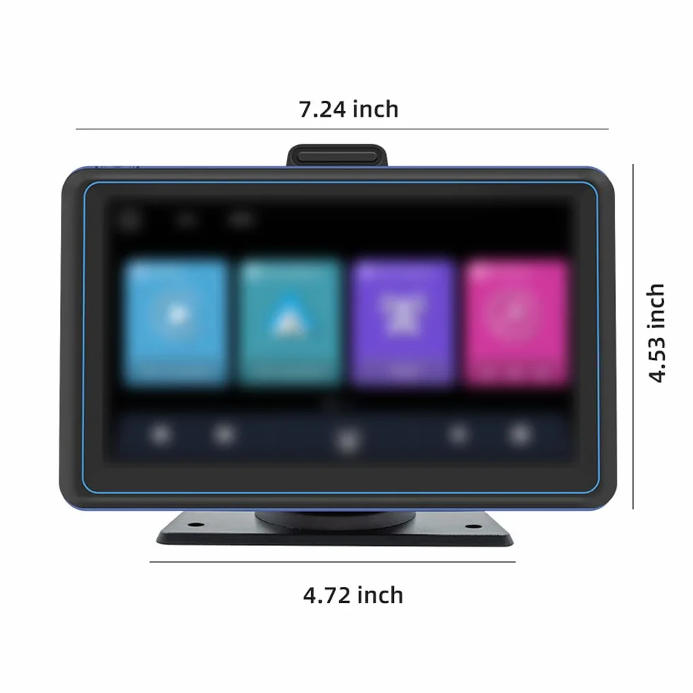 Przenośny samochodowy odbiornik stereo, odtwarzacz MP5 z 7-calowym ekranem dotykowym 720p, 12 światełek, kamera cofania, podwójny transmiter USB BT-5.0-FM, kompatybilny z Appleplay i Android