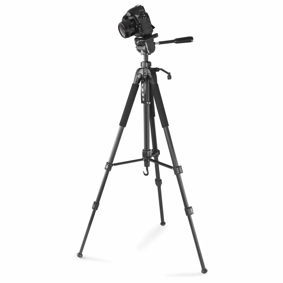 Hama Action 170 Statyw do aparatu 3D o wysokości 62-170 cm, statyw fotograficzny z uchwytem na telefon komórkowy i uchwytem na tablet, statyw z głowicą 3-kierunkową, statyw do lustrzanki z torbą