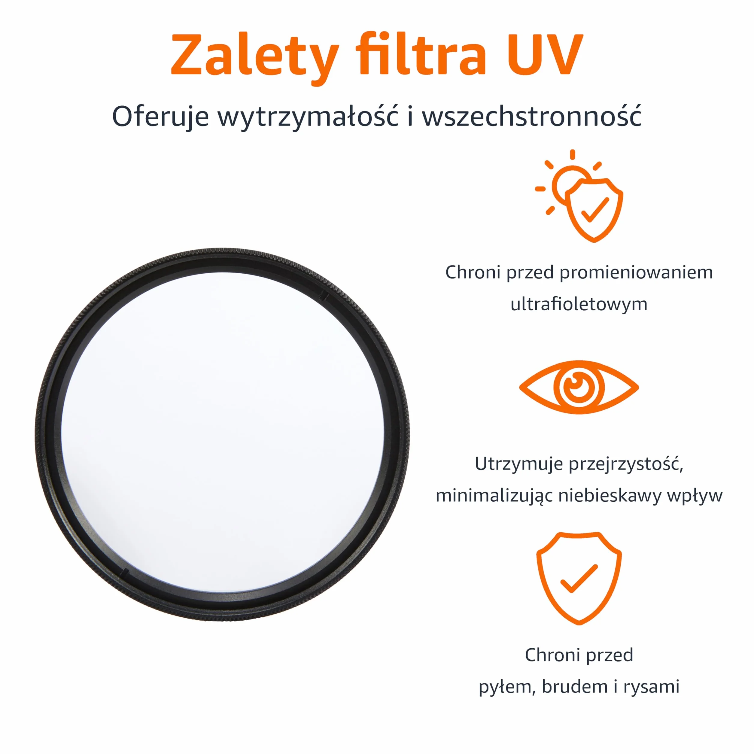 Amazon Basics Filtr z ochroną UV, 52 mm
