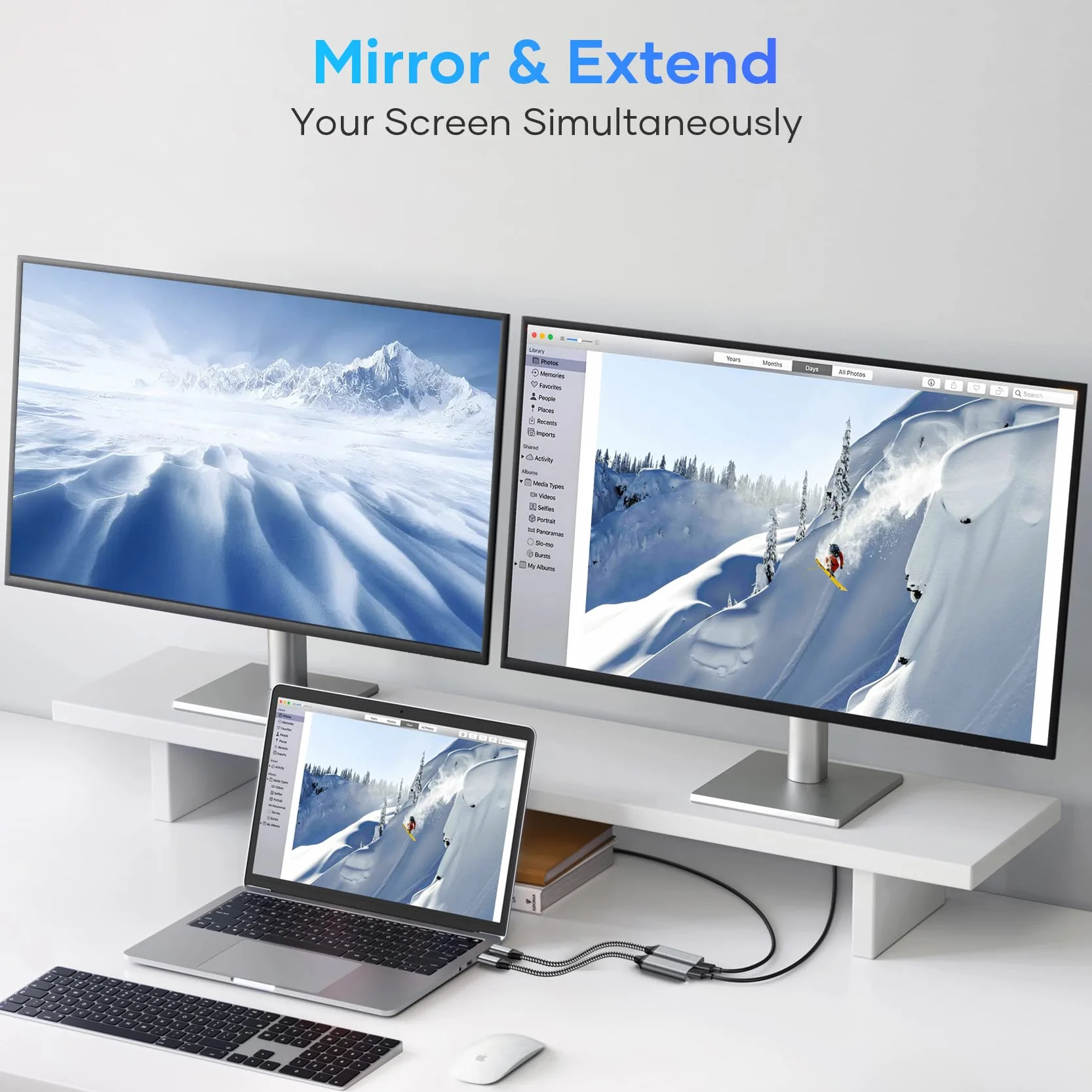 Adapter USB C na HDMI – adapter typu C na HDMI 4K (kompatybilny z Thunderbolt 3), wyjście audio wideo do iPhone iPhone 16/15 Pro/Max, MacBook Pro/Air, Pixelbook, Surface Go, iPad Pro,XPS,Galaxy