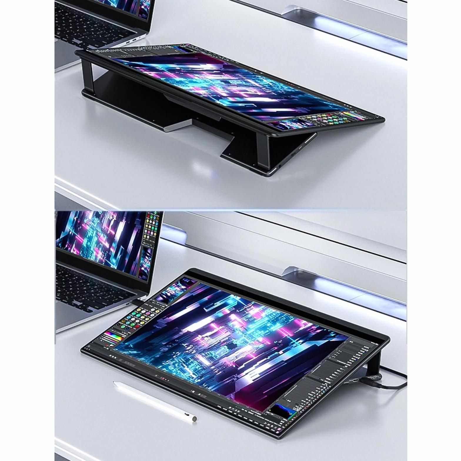 Monitor przenośny 15.6-calowy ekran zewnętrzny telefonu komórkowego IPS 2K 144HZ Wielofunkcyjny ekran dotykowy Dodatkowy ekran laptopa Monitor maszyny do gier Monitor zewnętrzny