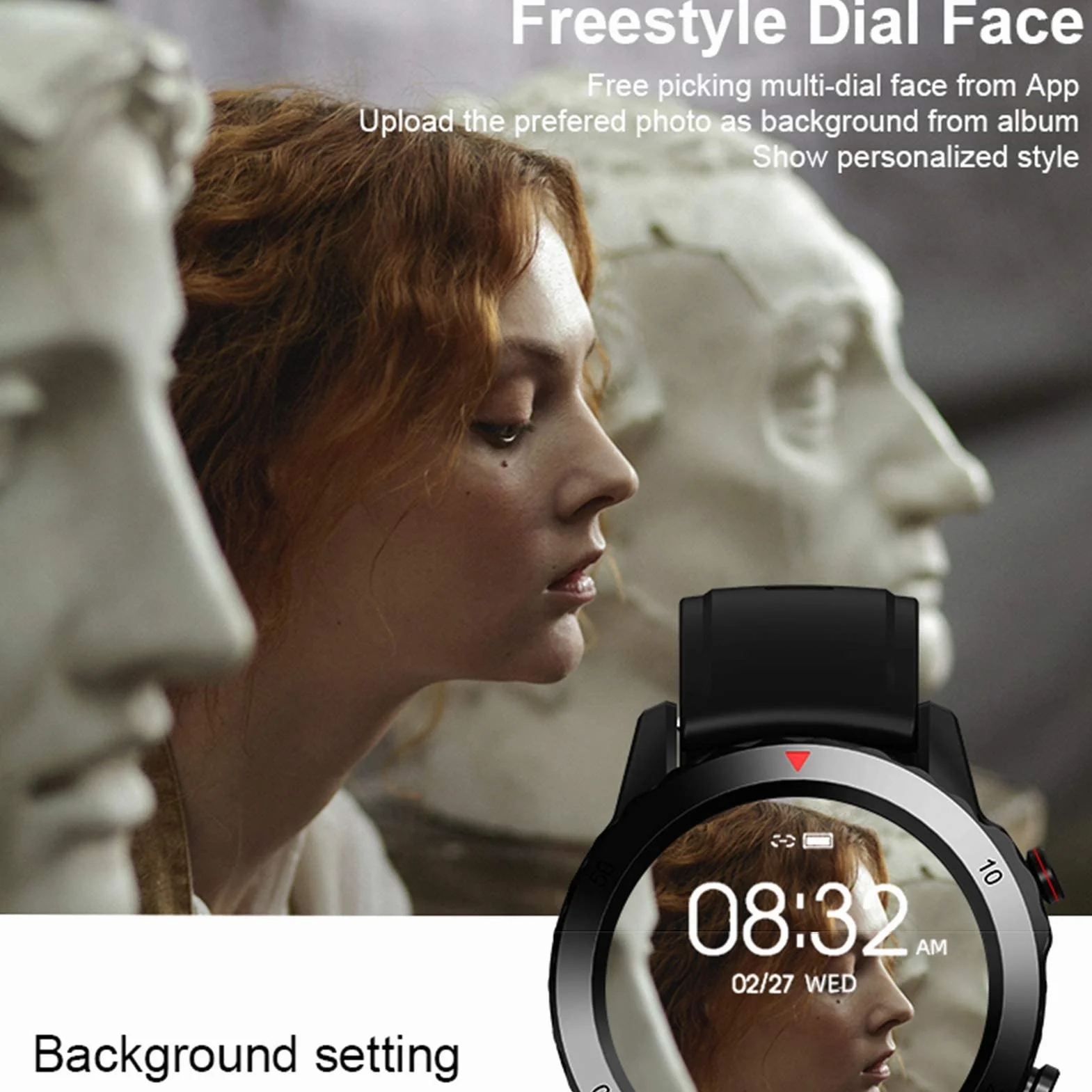 Inteligentny zegarek Zegarek fitness Monitor aktywności z tętnem Ciśnienie krwi Wodoodporny ekran dotykowy Smartwatch Bluetooth Sportowy zegarek na Androida Telefony z systemem iOS Mężczyźni Kobiety A
