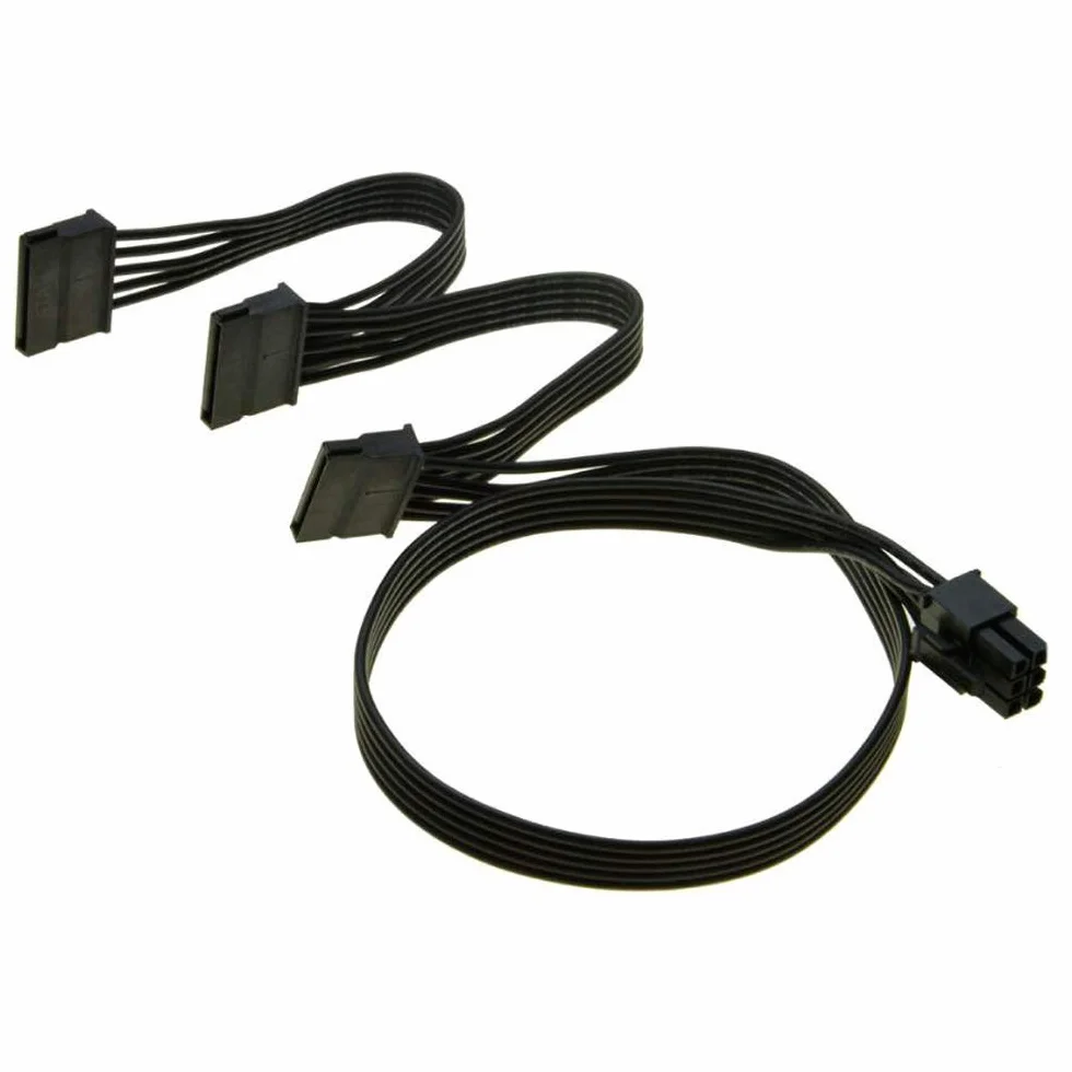 Gintai Kabel zasilający PCI-e 6 pin do SATA 15 pin 50 cm do Seasonic