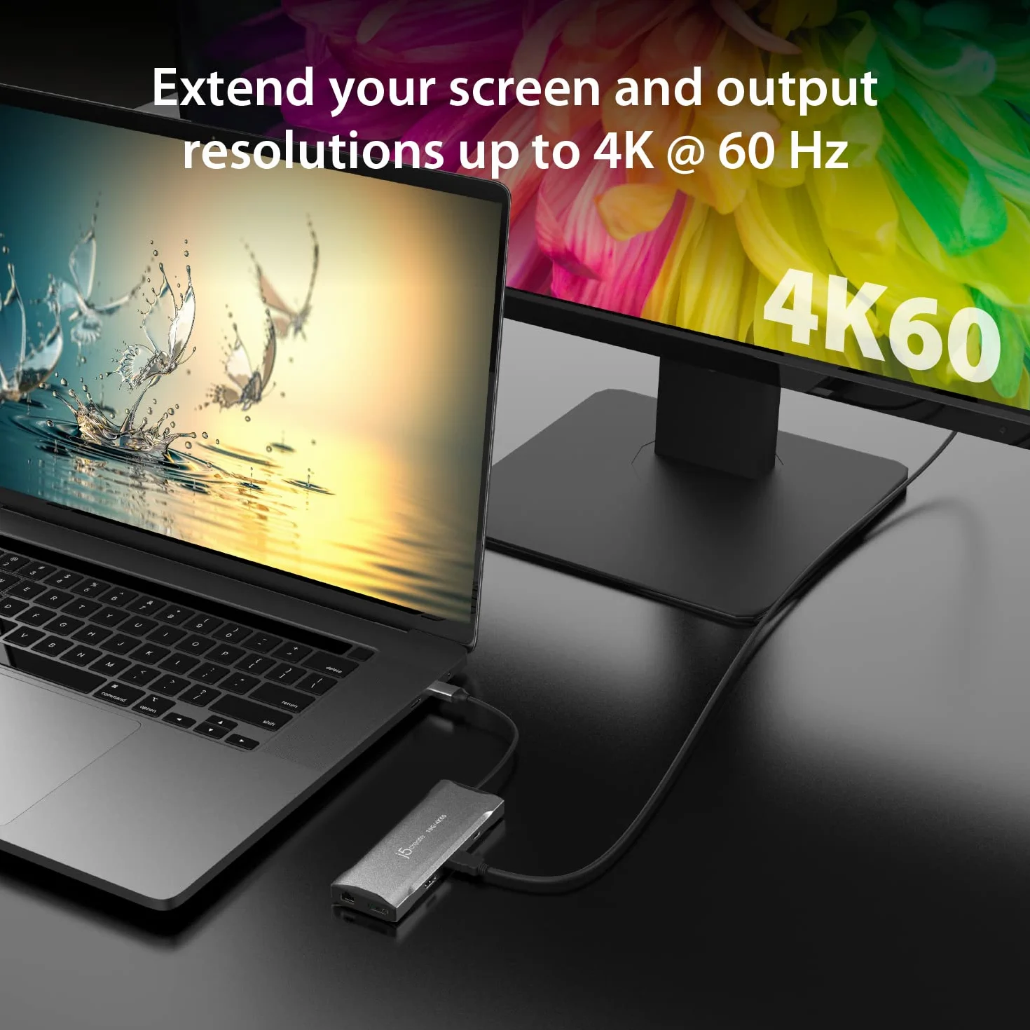 j5create Potrójny koncentrator wyświetlacza USB C 4K – 4K HDMI x2, 4K DP, 2 USB-A i USB-C 10 Gb/s, PD 100 W, Ethernet, czytnik kart SD 4.0, do XPS, Surface Pro (JCD397)