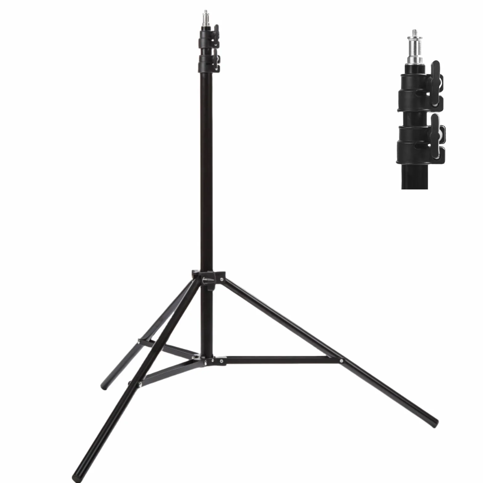 Stojak na oświetlenie fotograficzne 200 cm, aluminiowy statyw podróżny, regulowany, lekki studio ze śrubą 1/10.2 cm, obciążenie 3 kg, do oświetlenia pierścieniowego, softboxa, podcastu,