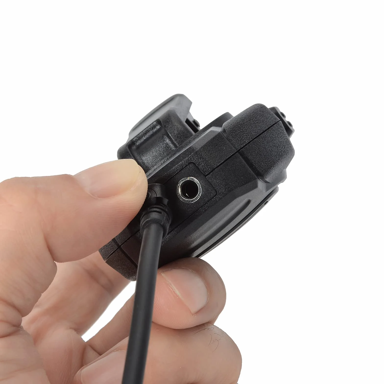 UAYESOK Zdalny dwukierunkowy mikrofon radiowy, 2-pinowy ręczny głośnik na ramię mikrofon z gniazdem słuchawkowym 3,5 mm, kompatybilny z Motorola DP1400 CP040 GP300 XT420 XT460 Hytera Midland G15 G18