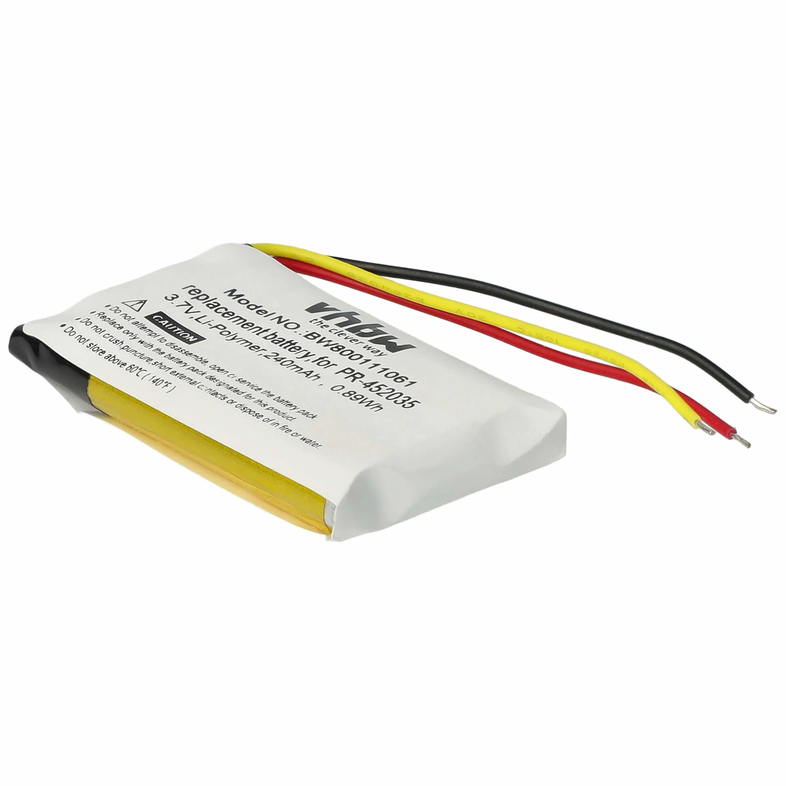 vhbw Bateria zamienna do Mio 338040000101, 402035 (1ICP5/21/36) do bezprzewodowych słuchawek (240 mAh, 3,7 V, litowo-polimerowy)