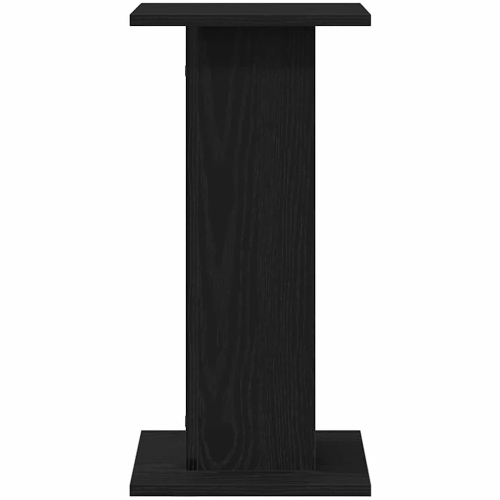 Stojak na głośniki zestaw 2 szt. czarny wygląd dębu z materiału drewnopochodnego 30 x 30 x 60 cm do audio, HiFi, kina domowego, Surround, monitora, studia i salonu
