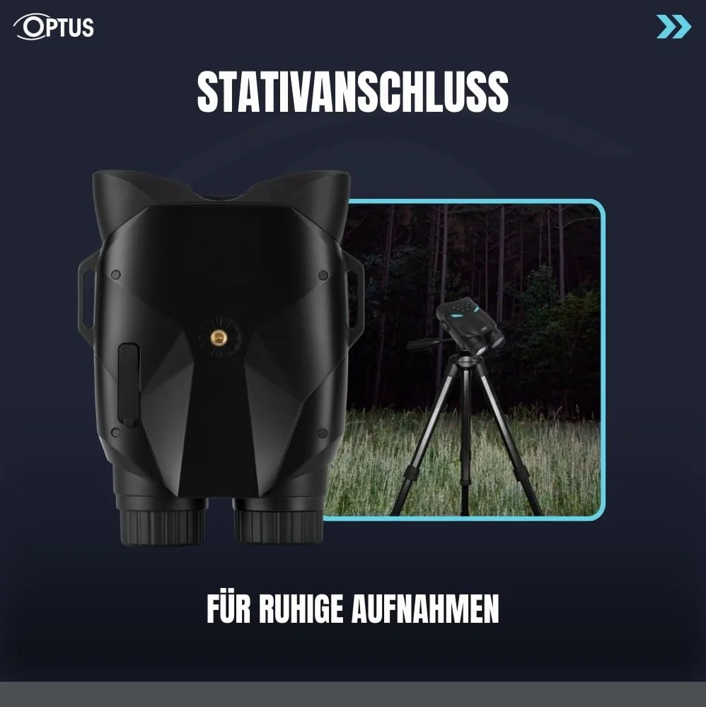 Optus Cyfrowy noktowizor na podczerwień, 4 x optyczny, 8 x, cyfrowy, 850 nm, IR LED, zasięg widzenia 300 m, FHD, wideo, polowanie, kemping