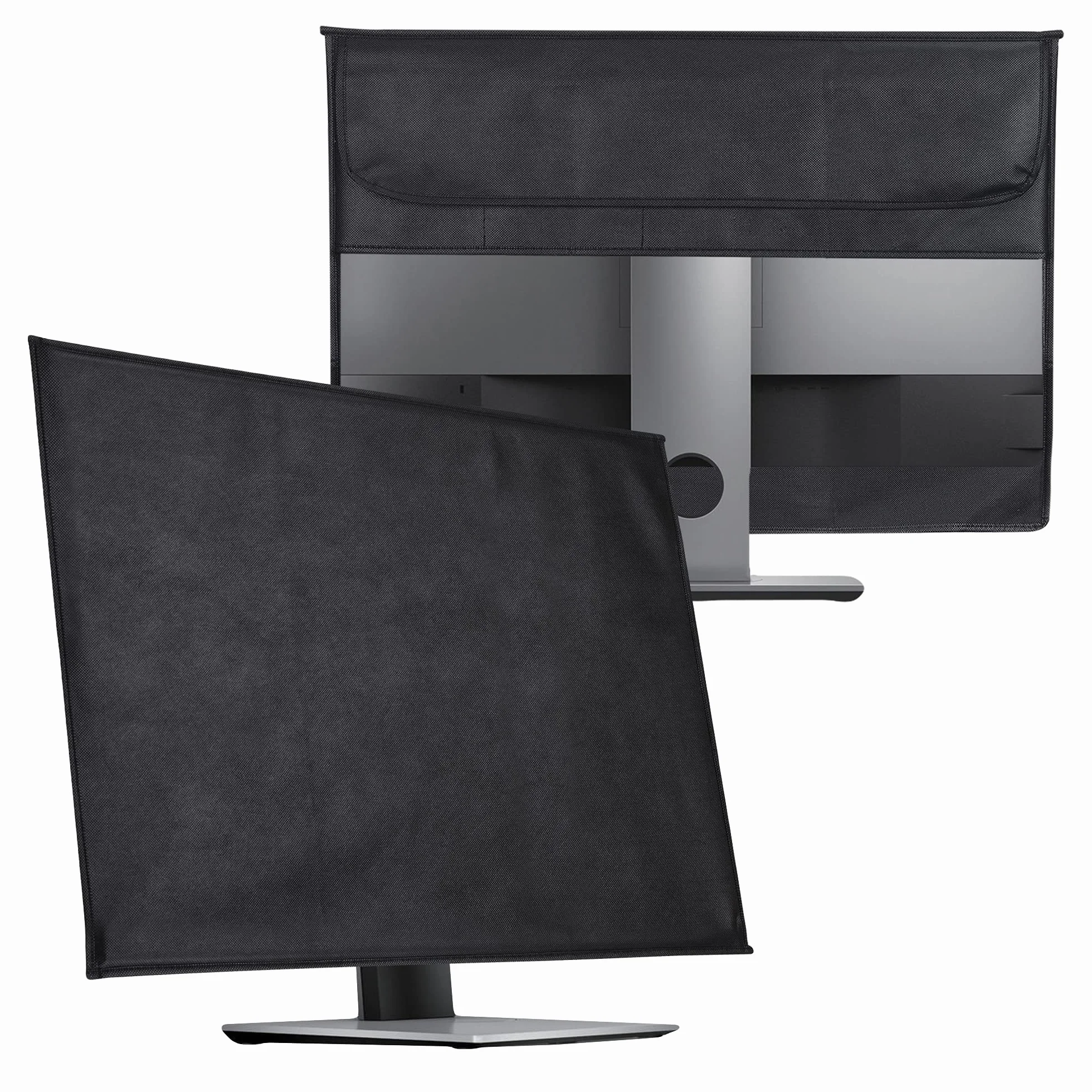 kwmobile Etui ochronne na monitor 27-28" czarne z 2 przegródkami
