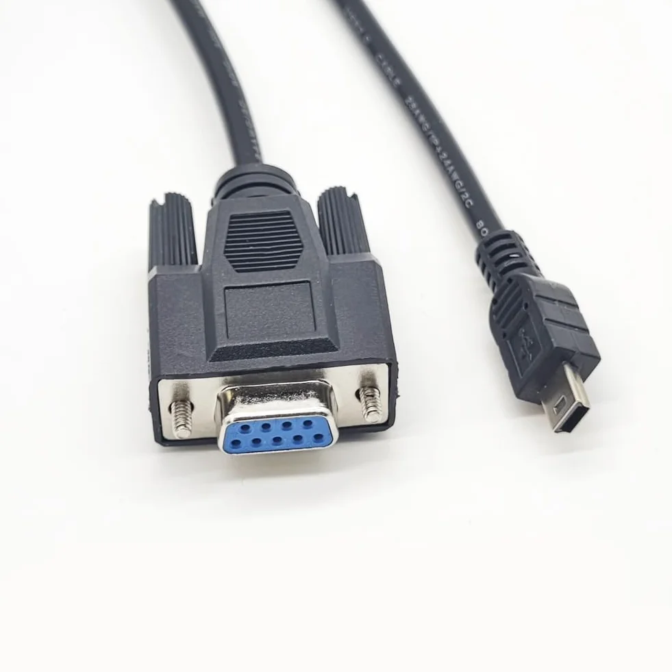 Elecbee Mini USB na RS232 adapter szeregowy, gniazdo RS232 DB9, kabel konwertera, połączenie kabli między urządzeniami, 1 metr