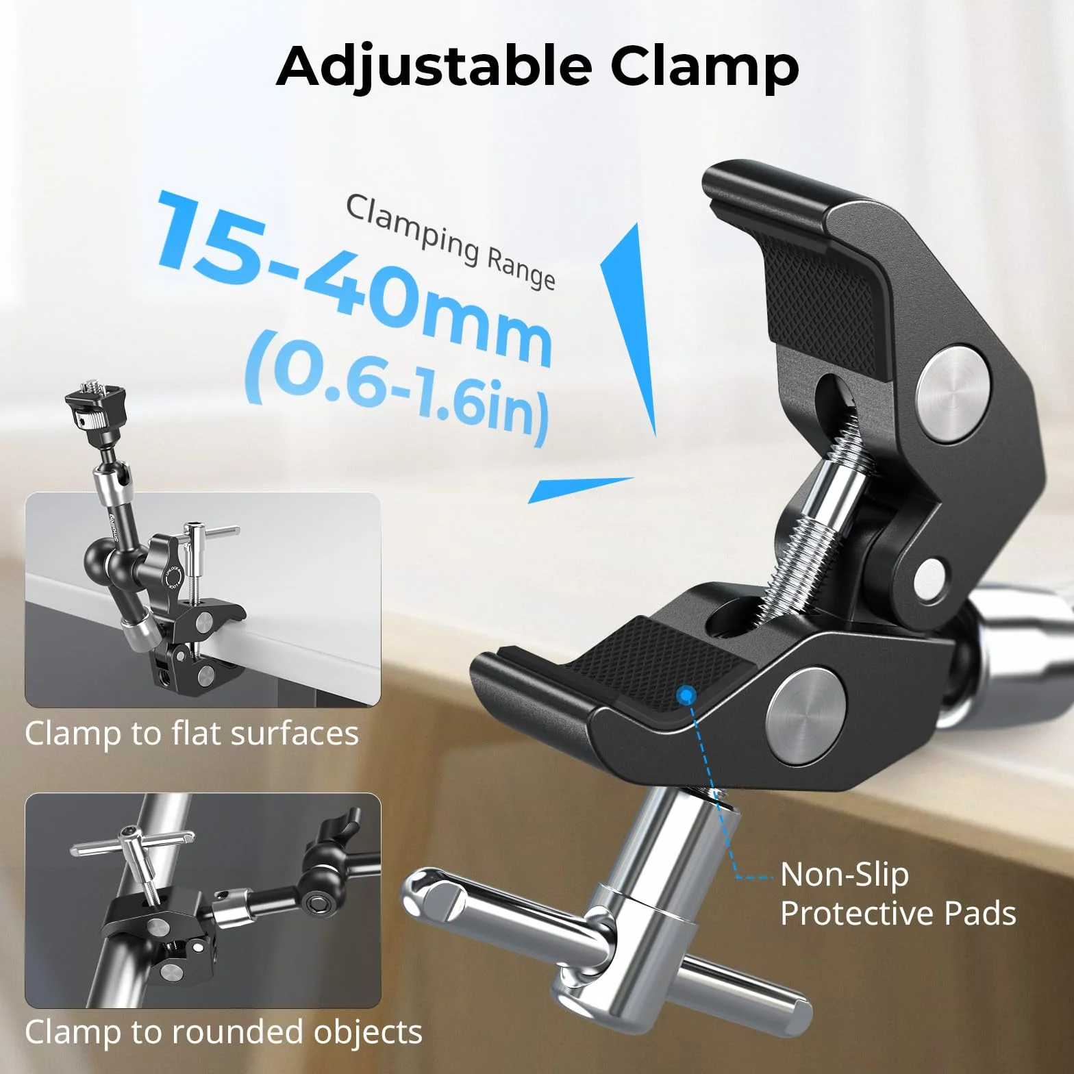 SMALLRIG Ramię Magic Arm 7 cali z zaciskiem w kształcie kraba, ramię ze śrubą 1/4"-20 i chowanymi bolcami, do kamer sportowych, monitorów, lamp wideo i mikrofonów - 5310