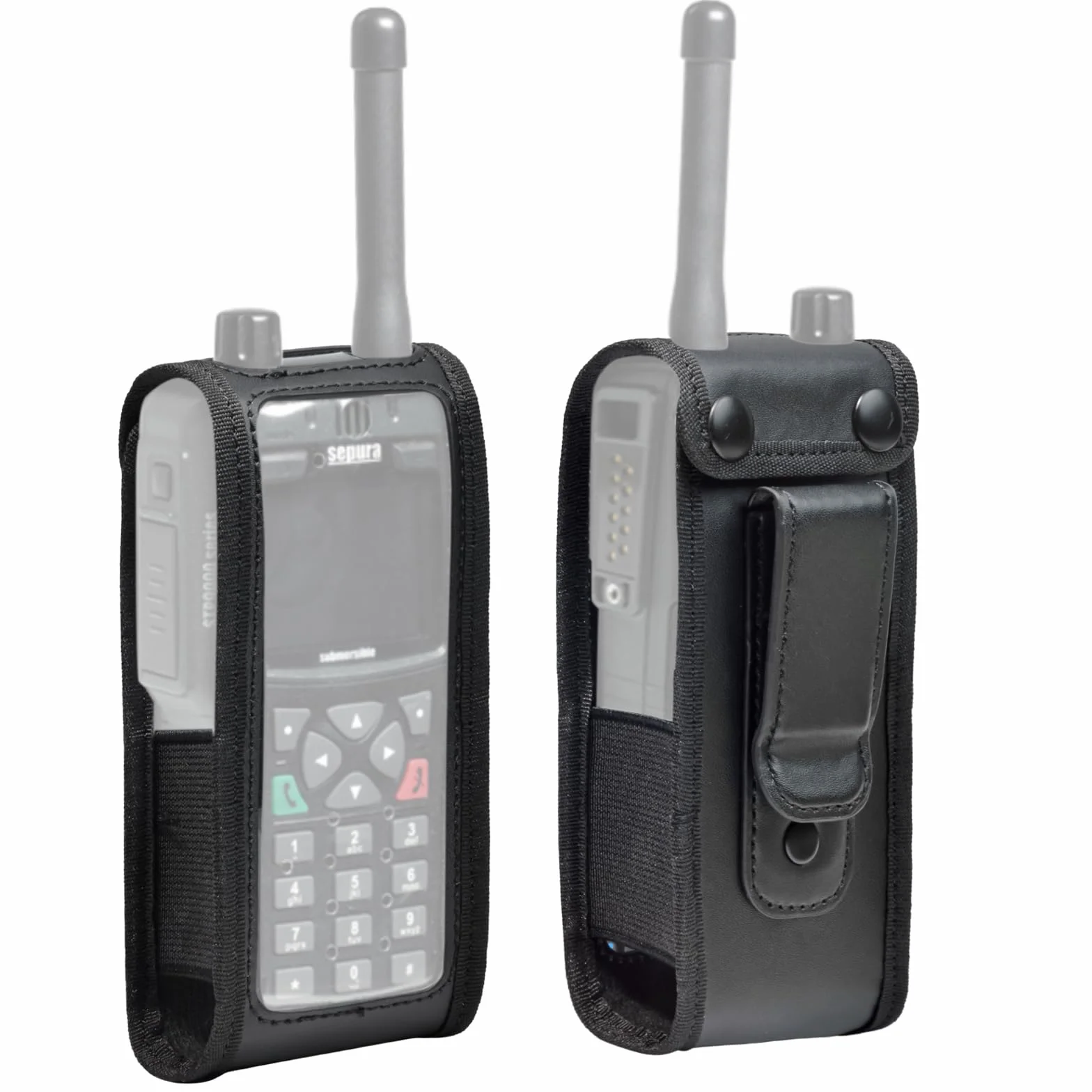 Skórzany pokrowiec do Sepura STP8000 STP9000 STP9100 STP9200 Radio Torba Uchwyt na pasek
