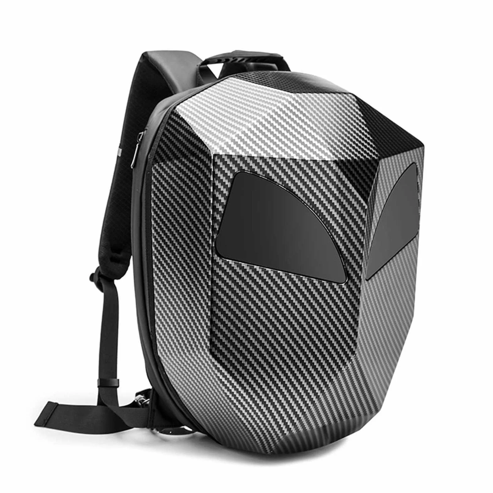 Plecak LED z Programowalnym Ekranem, Twarda Obudowa Torba na Laptopa Zasilana Przez USB, do Podróży Motocyklem