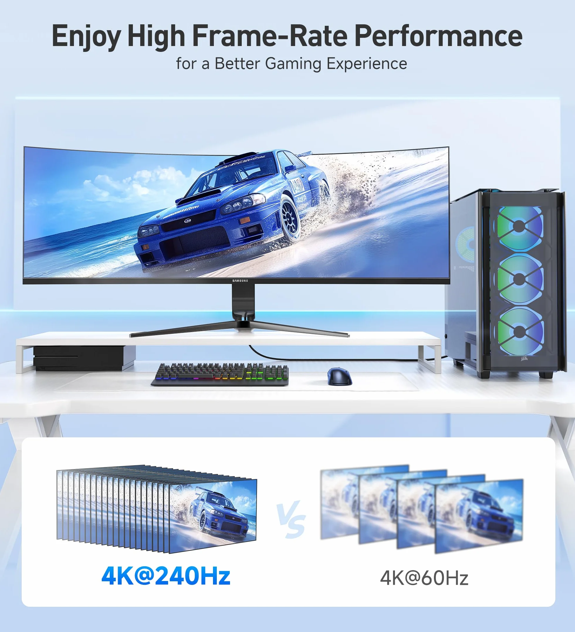 Cable Matters 3-Pak Kabli HDMI 8K 48 Gbps, 2 m | 8K@60Hz, 4K@240Hz, HDR, zgodne z PS5, Xbox Series X/S, kartami RTX/RX i Apple TV