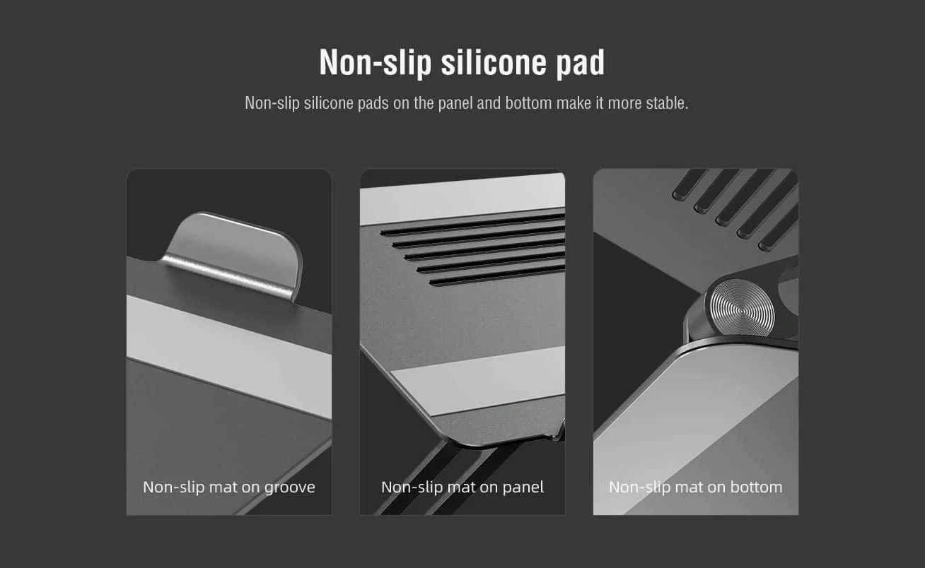 Nillkin - ProStand Ergonomic stolik – aluminium – srebrny