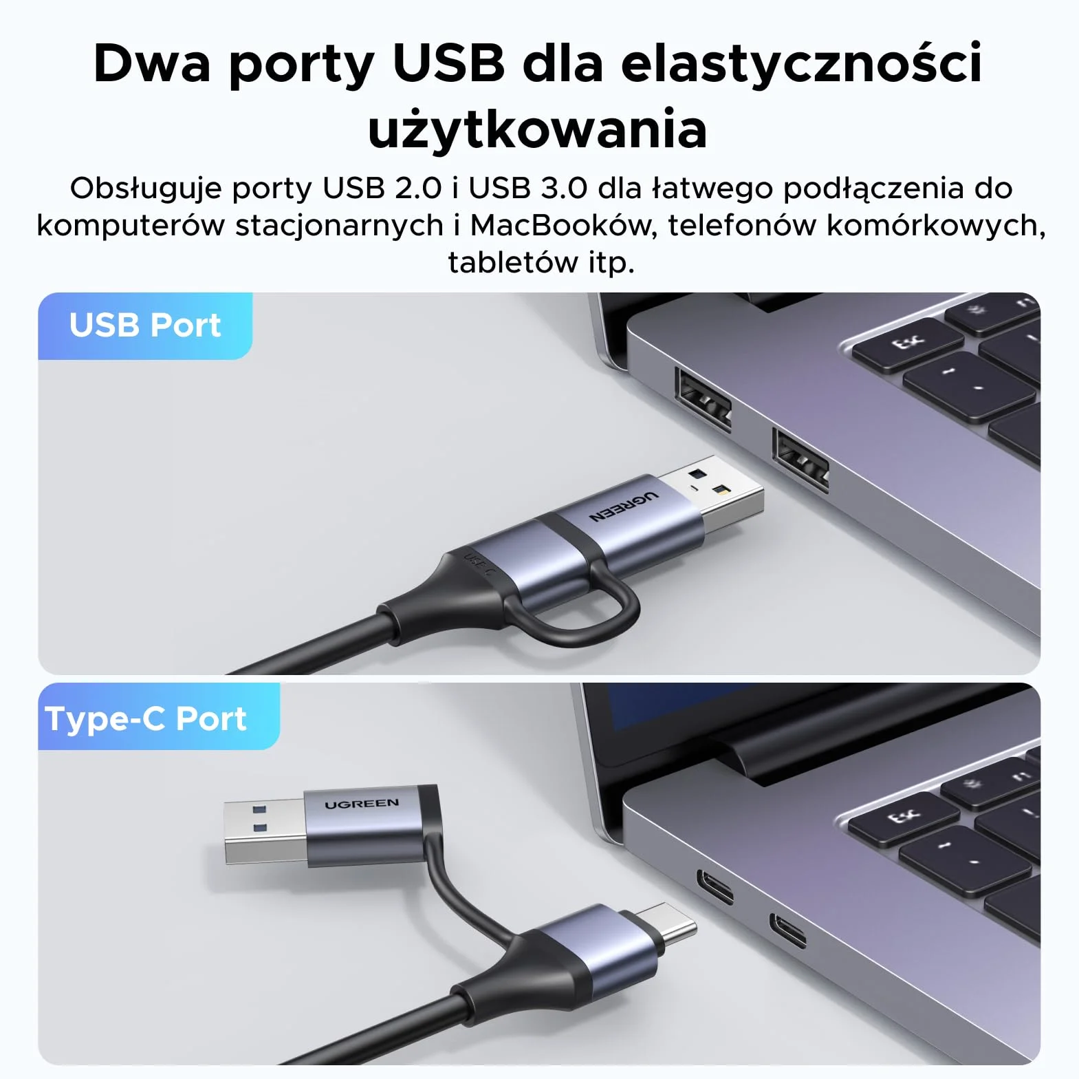 UGREEN Karta capture, wejście 4K, zapis 2K30Hz, HDMI na USB C/A | USB 3.0 HDMI Capture Card, grabber HDMI kompatybilny z Switch Switch 2 PS5 Xbox TV Stick Camera Laptop iPad