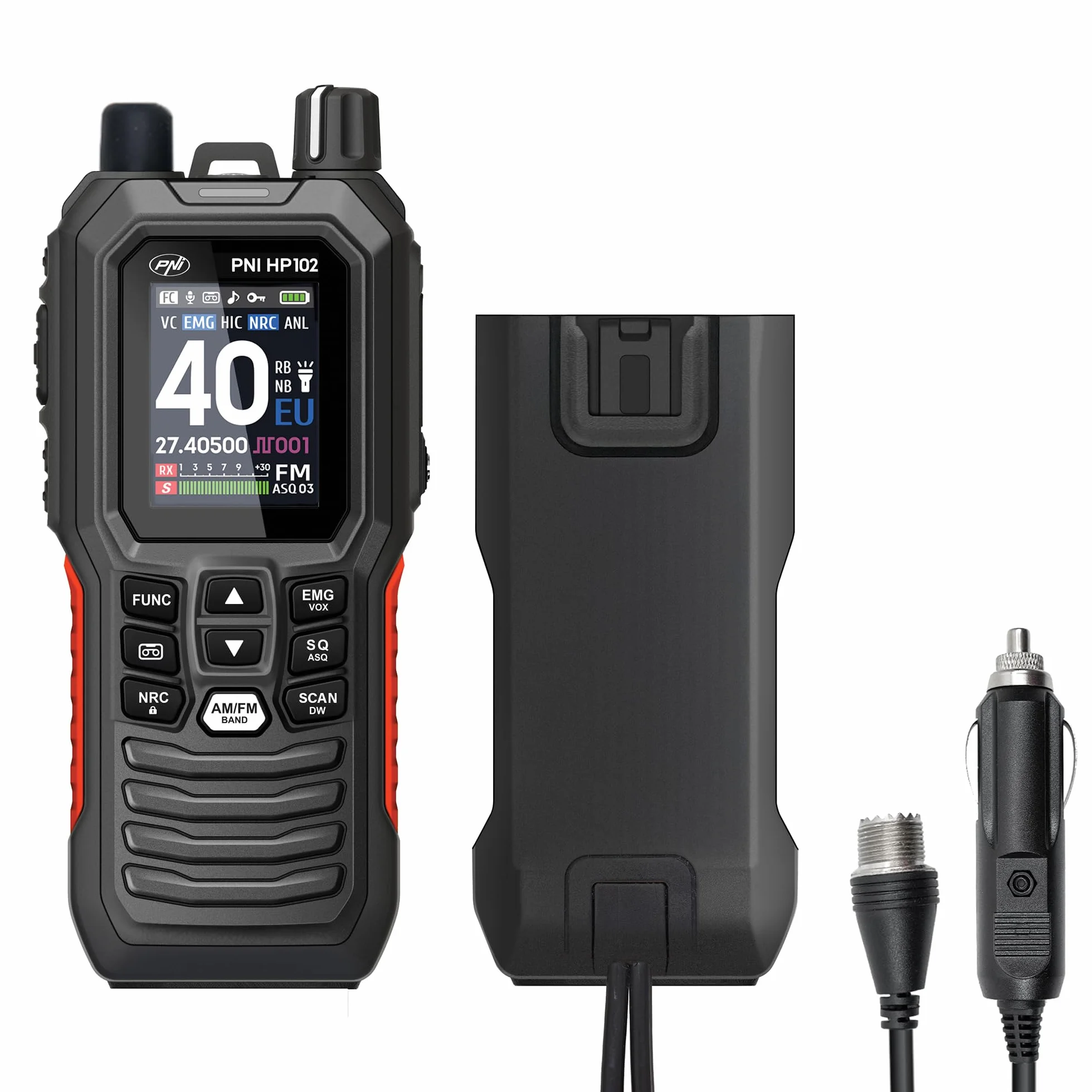 Przenośna stacja radiowa CB PNI Escort HP 102 multistandard, 4 W, 12 V-24 V, AM-FM, NRC, Dual Watch, Roger Beep, ASQ SQ regulowany, VOX