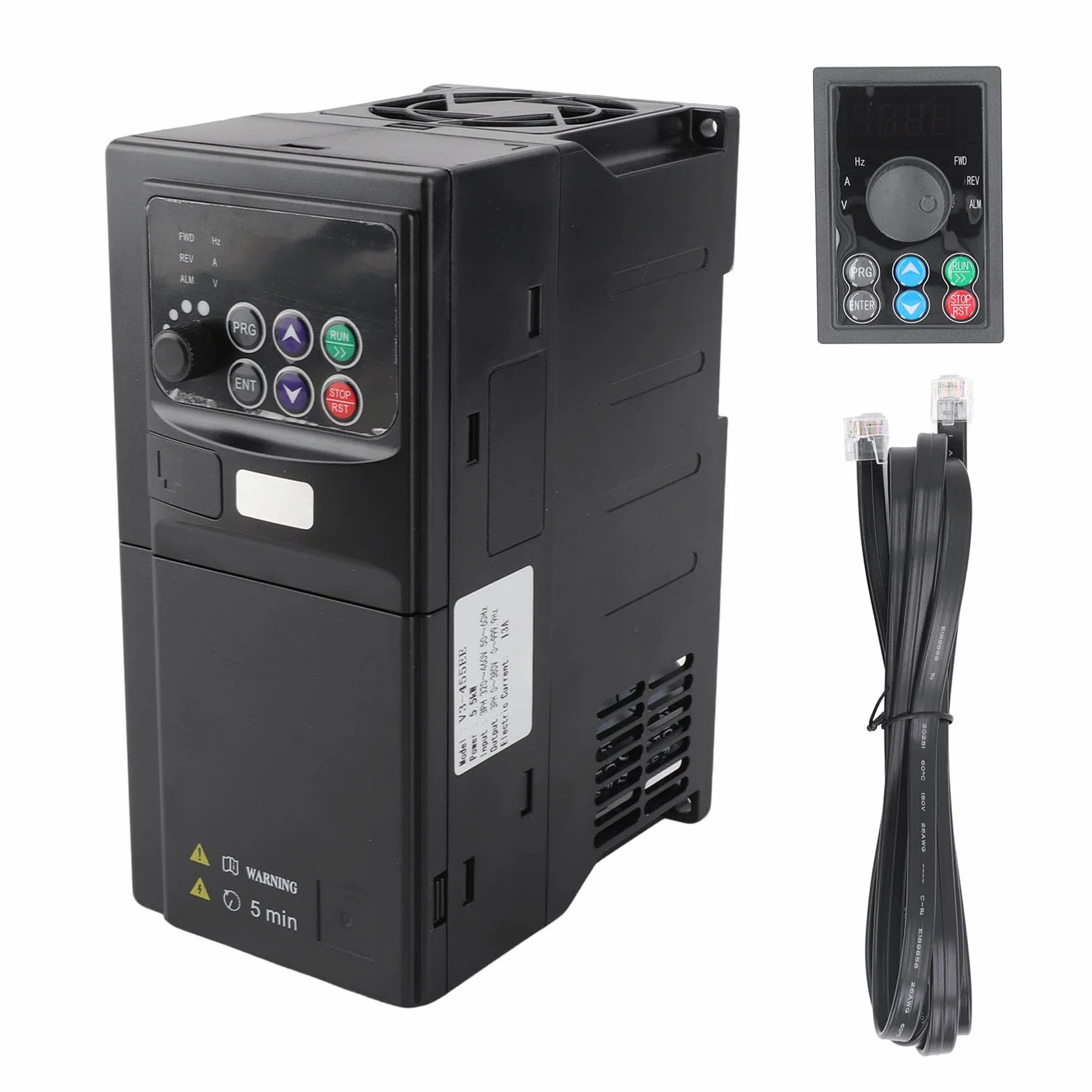 Generic 3-fazowy Przetwornica Częstotliwości z Szerokim Zakresem Wejściowym, Sterowanie Napędem o Zmiennej Częstotliwości 5,5 KW do Systemów HVAC, Trwała Konstrukcja ABS