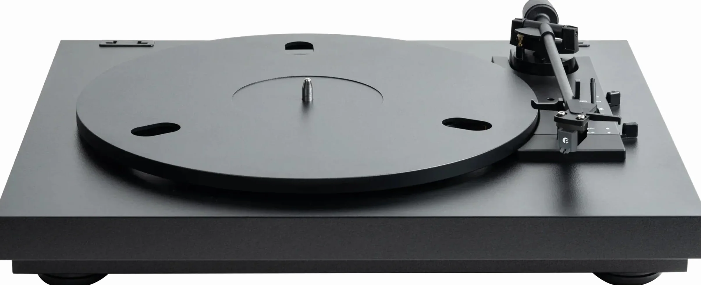 A1.2 w pełni automatyczny gramofon z napędem pasowym z funkcją Start/Stop, powrót ramienia (czarny)