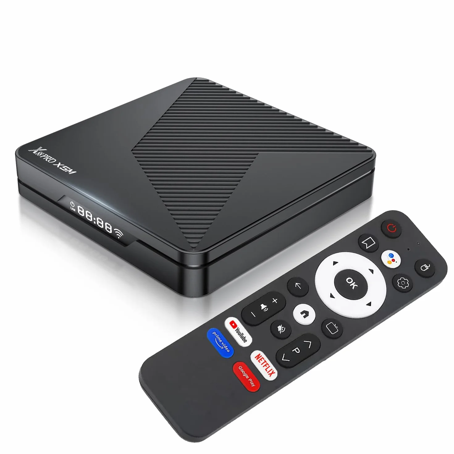 GREVA 8K Android TV Box 14.0, nowość Android Box 4G RAM 64G ROM, chipset S905X5M, obsługa Dolby Vision WiFi6 HDR10 BT5.0 HDMI 2.1 10/100 M Ethernet LAN 3D HD Smart TV Box Black