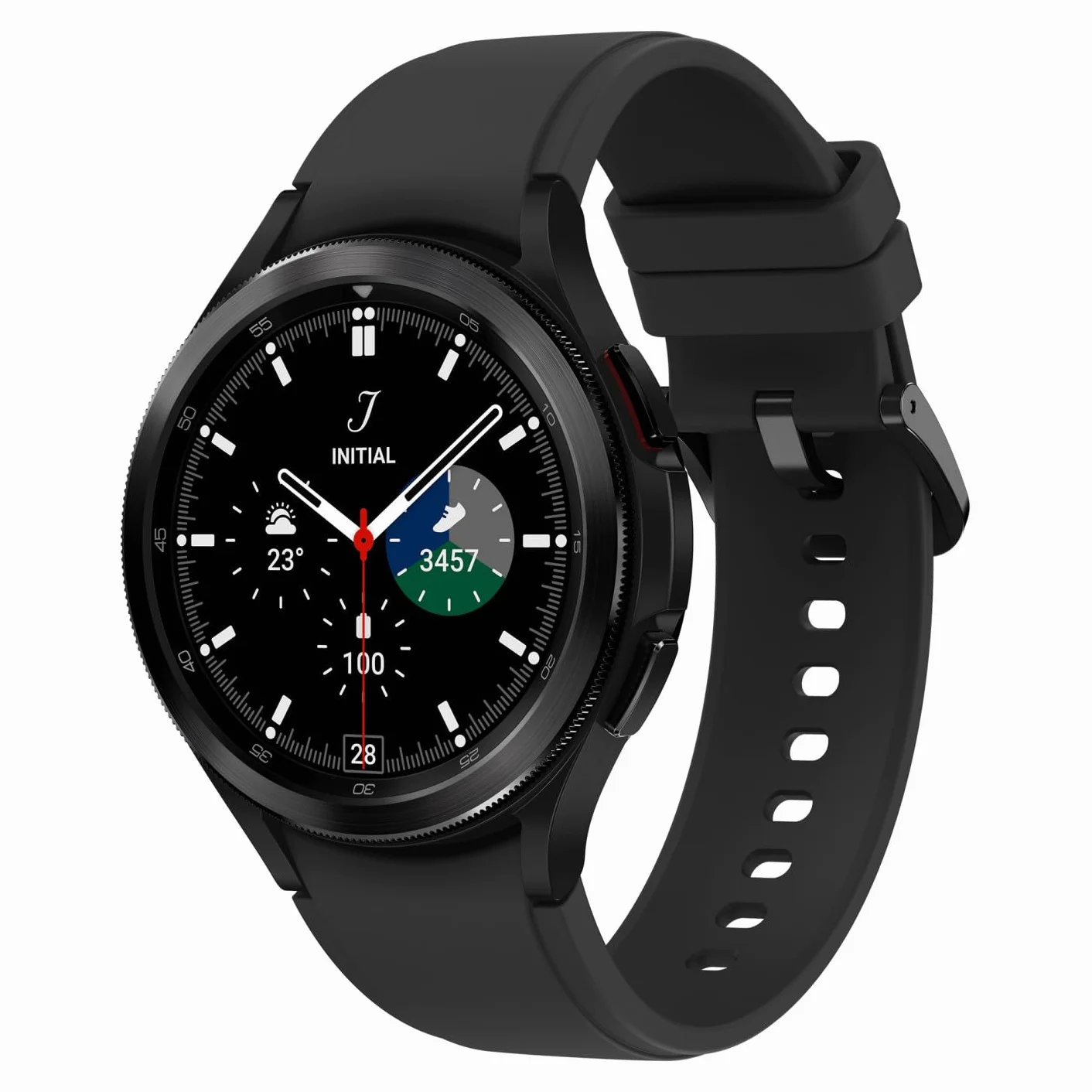Samsung Galaxy Watch4 Classic - 46mm - czarny - inteligentny zegarek z opaską sportową na grzbiecie - Flouroelastomer - czarny - wyświetlacz 3,46 cm (1,4")