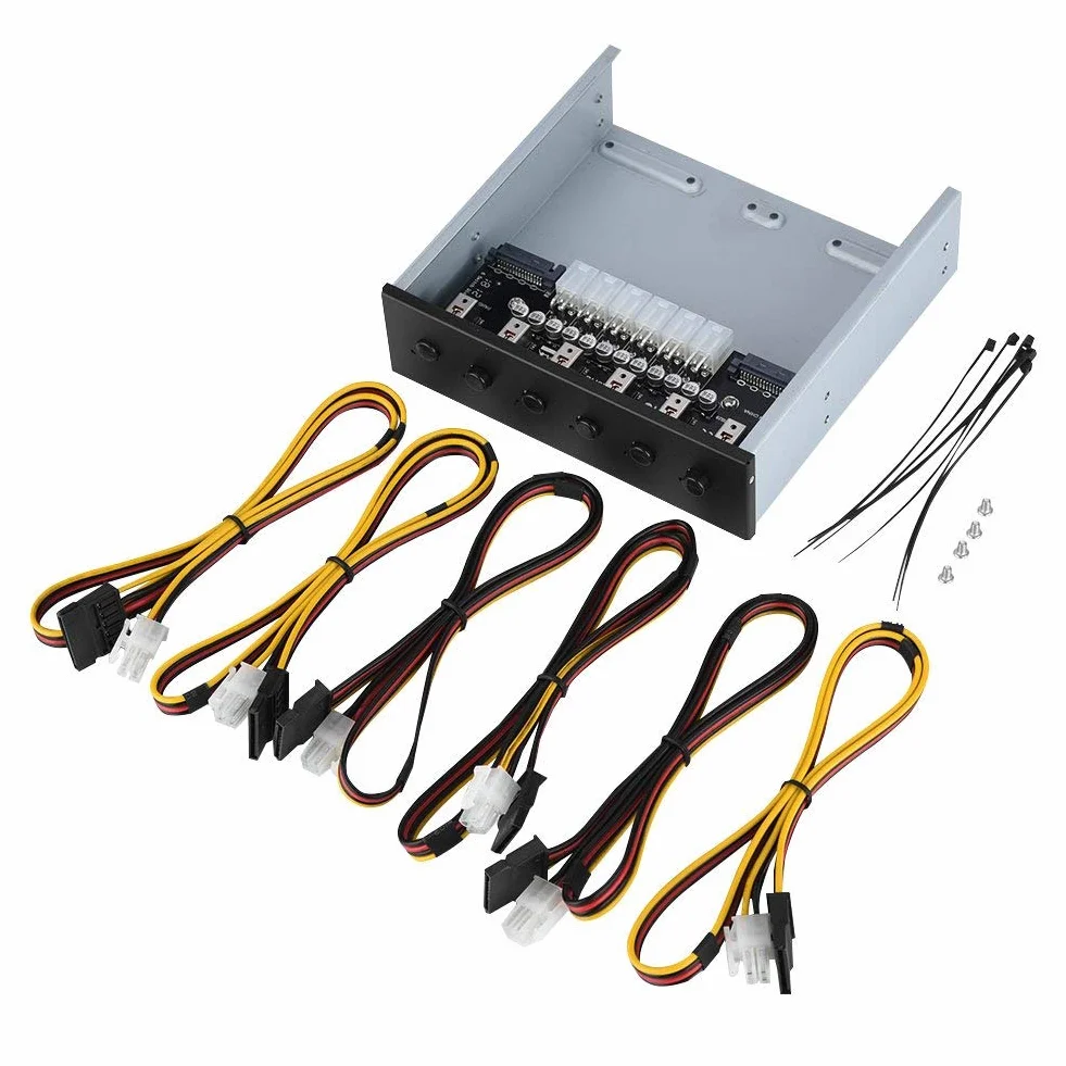 Przełącznik sterowania zasilaniem HDD, Richer-R 2,5-calowy dysk twardy SATA Drive Switcher 6 samoblokujących przełączników Sterowanie IDE 2xSATA 15-pinowy przełącznik do komputera stacjonarnego