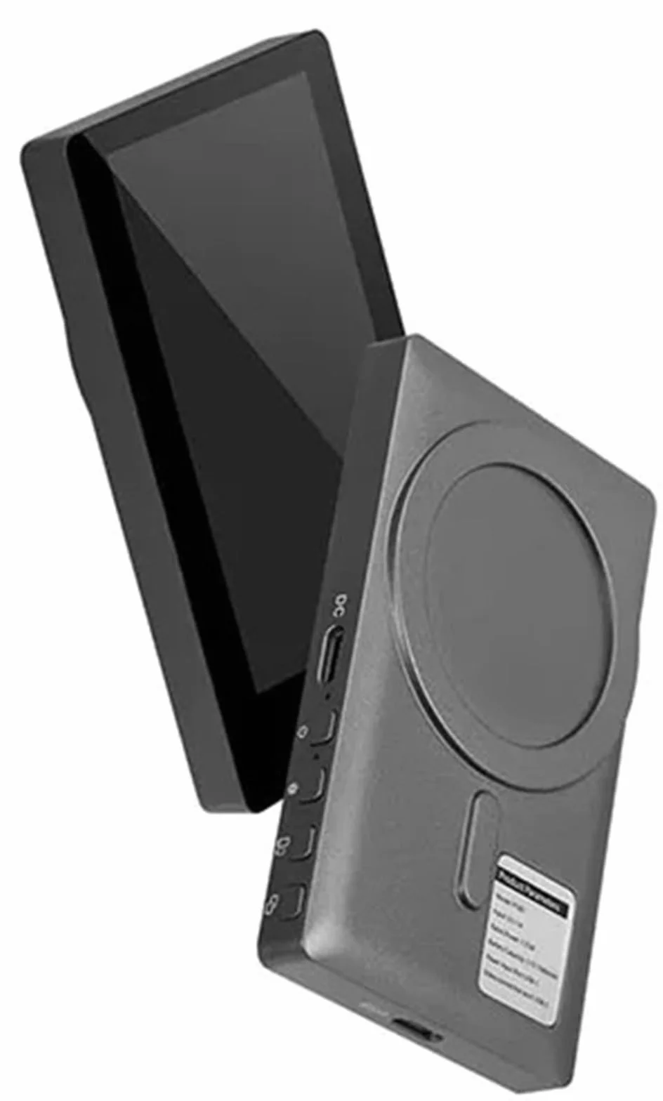 Monitor do Selfie, Bezprzewodowy monitor, ekran kamery tylnej, smartfon, selfie, ekran magnetyczny dla telefonu(Gray)