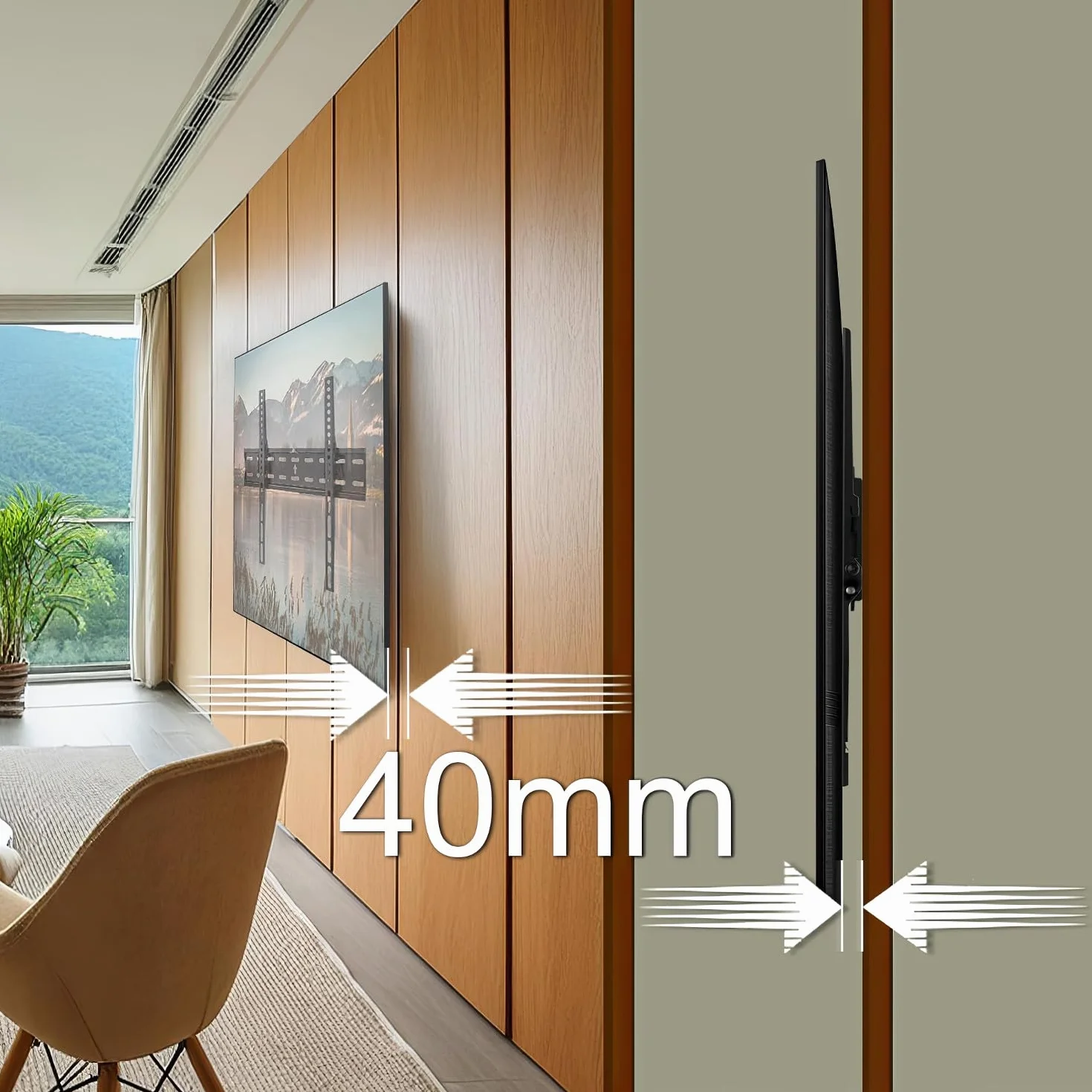 Maclean MC-862 uchwyt ścienny do telewizora 26-55" do 40 kg maks. VESA 600 x 400 mm uniwersalny OLED QLED LCD LED uchwyt plazmowy pochylany Slim Design
