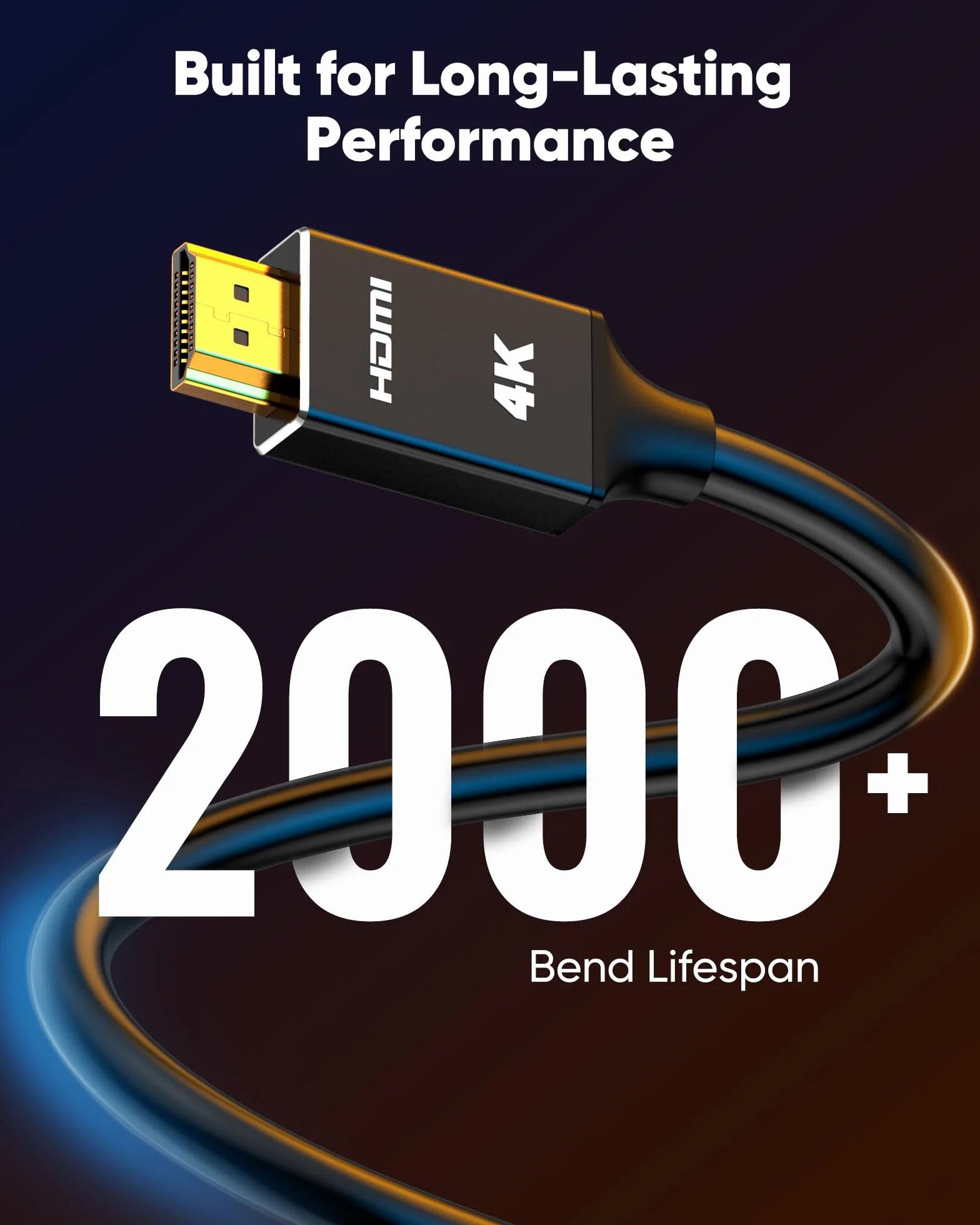 Capshi Światłowodowy kabel HDMI 4K, 23 m, ścienny kabel HDMI CL3, obsługa 2.0 (4K przy 60 Hz HDR10 8/10bit, 18 Gb/s, HDCP2.2 ARC), ekranowany przewód wysokiej prędkości HD, kompatybilny z telewizorem