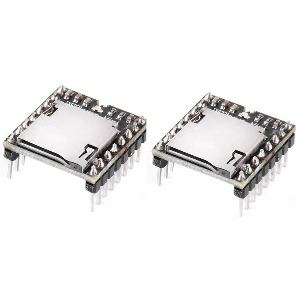 Hailege 2 szt. Odtwarzacz MP3 Mini Moduł Audio DFPlayer Karta TF Arduino