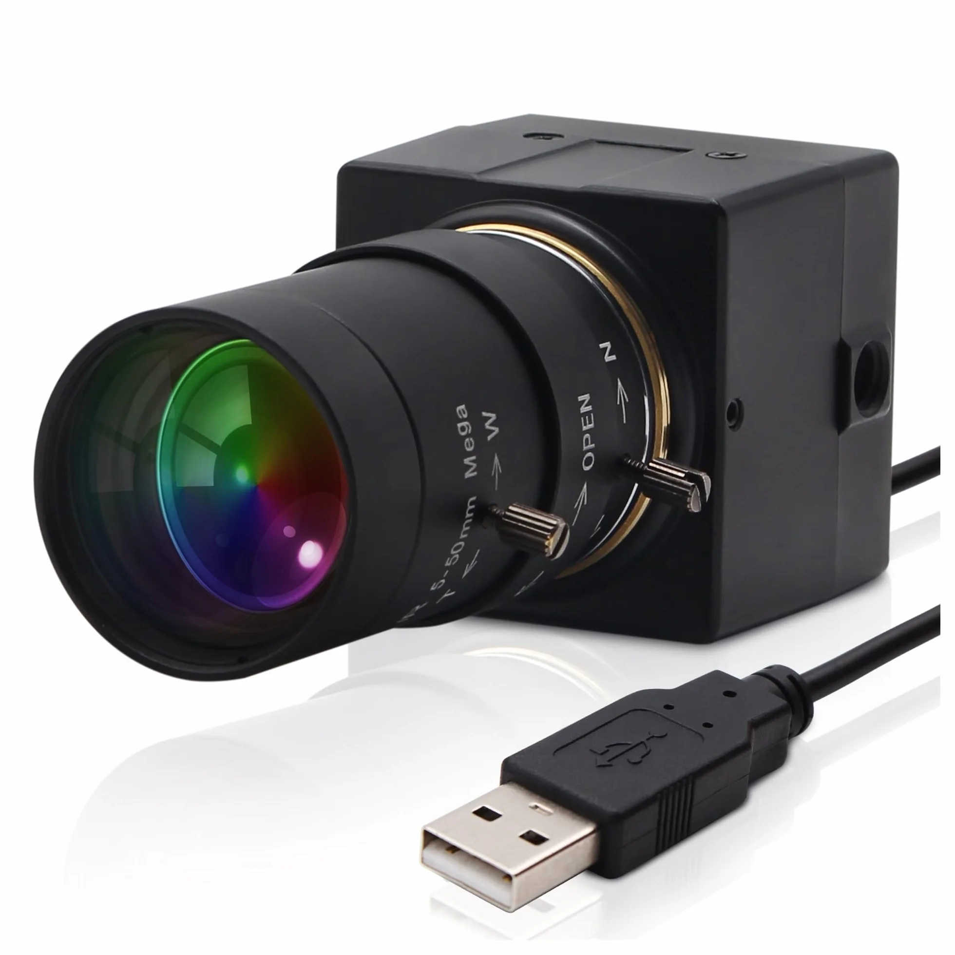 Megapikselowy obiektyw stałoogniskowy Iris HD kamera telewizji przemysłowej 2.8-12mm zmiennoogniskowy obiektyw aparatu bezpieczeństwa HD ręczny Zoom i mocowanie M12 /CS(5-50mm CS)