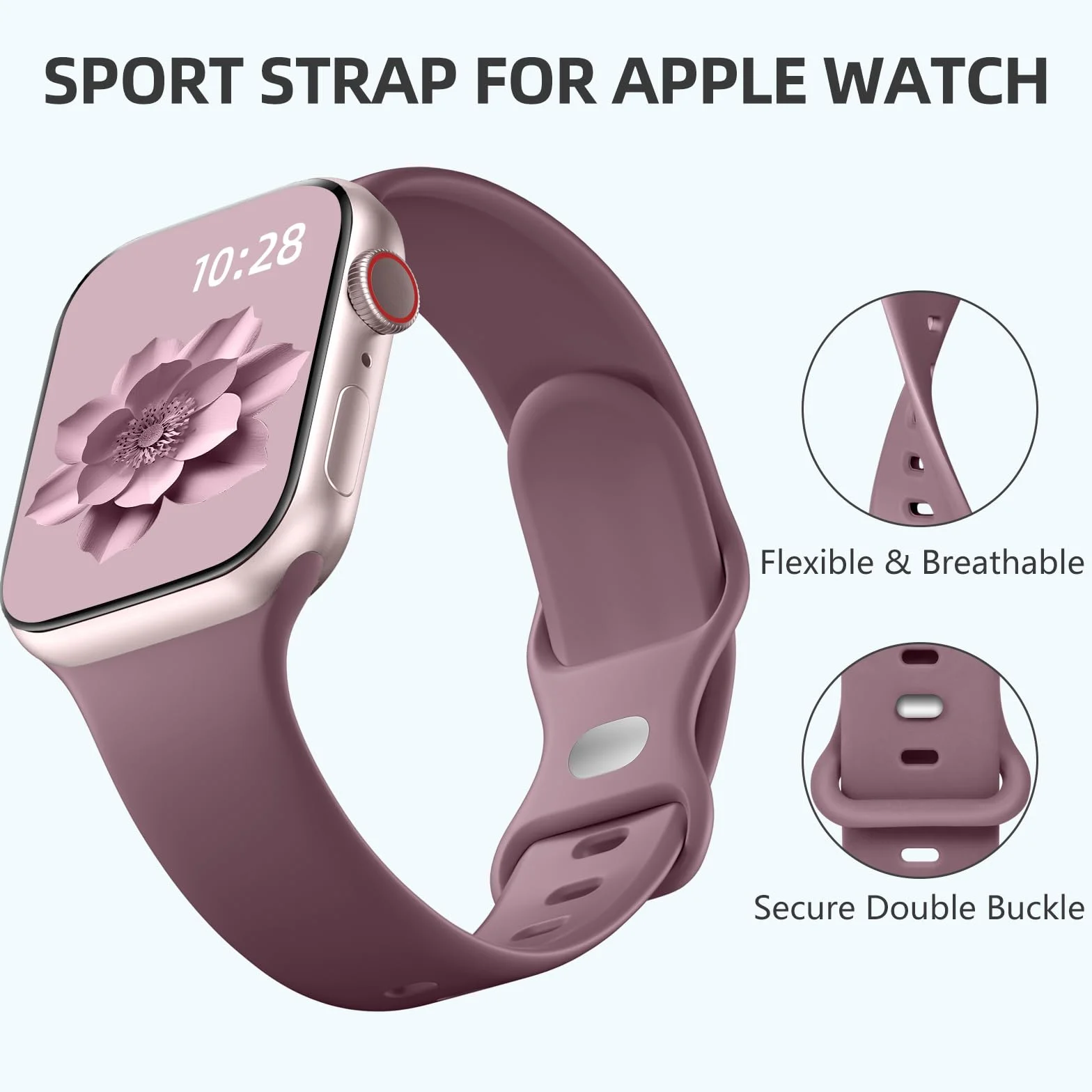 Dirrelo Pasek kompatybilny z Apple Watch 42 mm, 41 mm, 40 mm, 38 mm, 46 mm, 45 mm, 44 mm, 42 mm, 49 mm, dla kobiet i mężczyzn, miękki silikonowy pasek sportowy do iWatch SE Ultra 2 Series 10 9 8 7 6 5